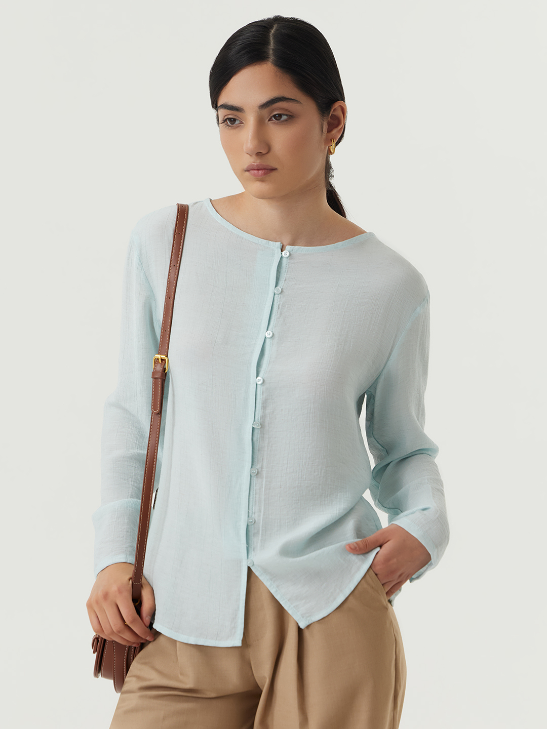 Блузка голубой для женщин 48215-10 28