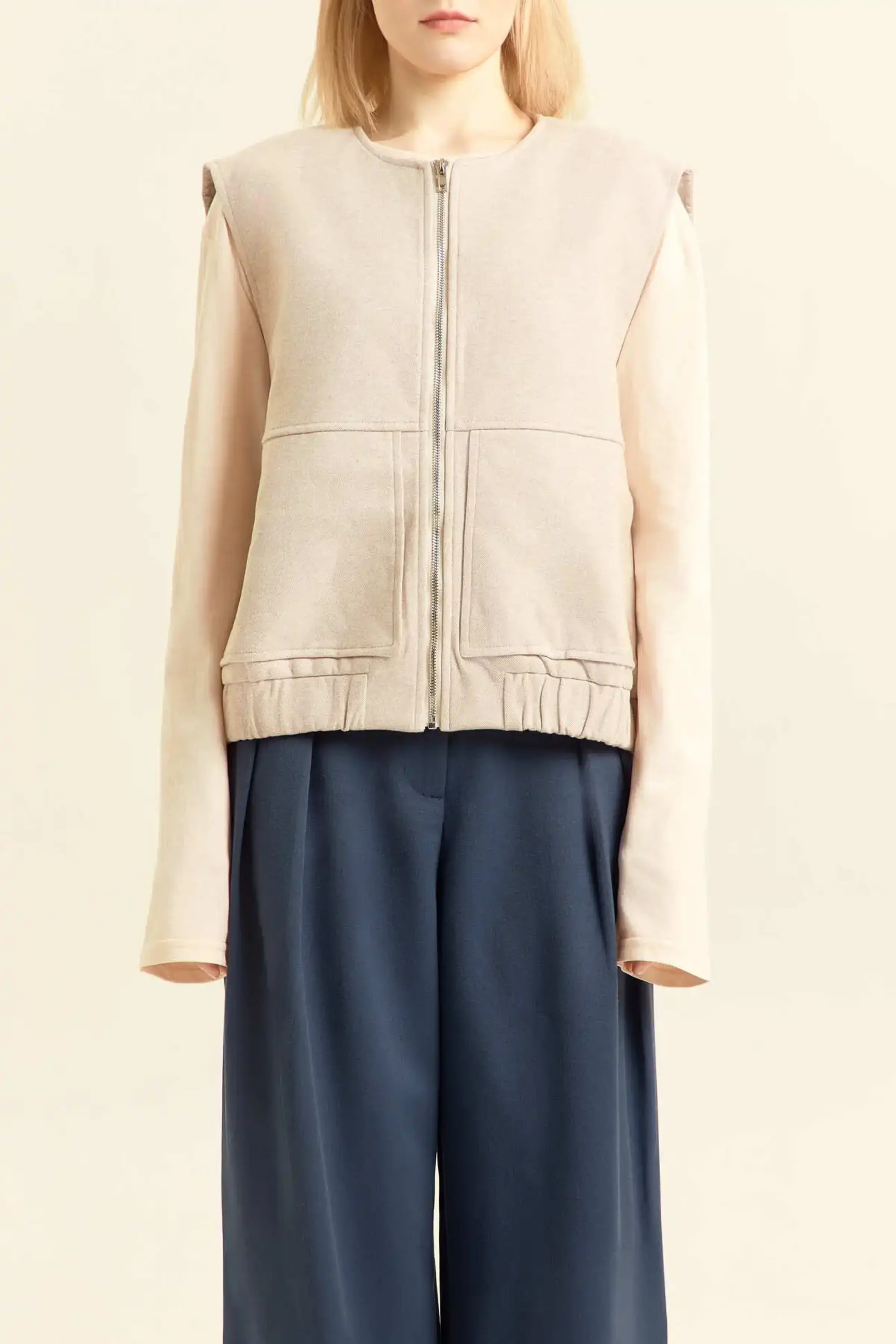 Жилетка бежевый для женщин 46259-15 58