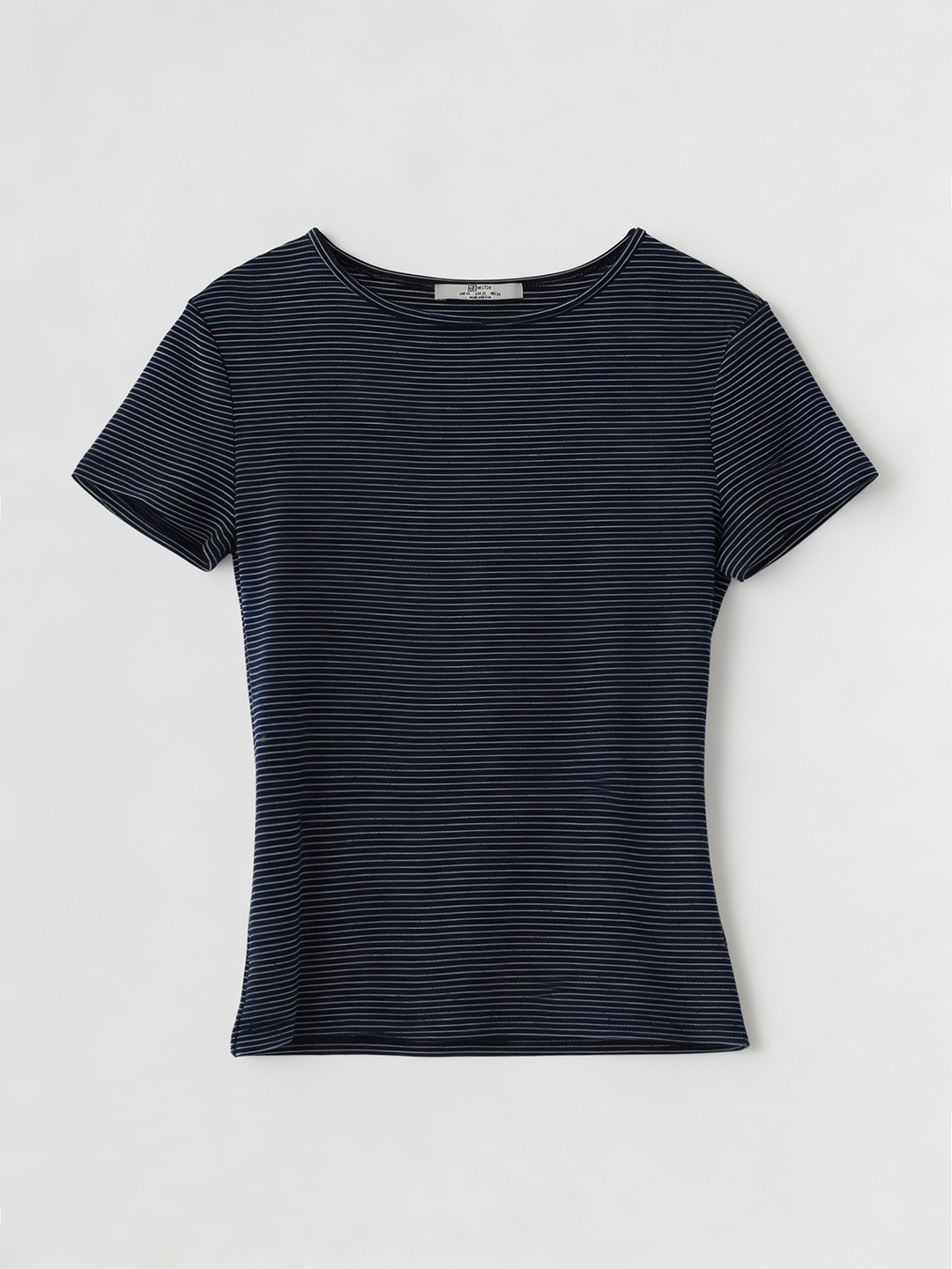 Футболка бело-синяя полоска для женщин 48278-48 67