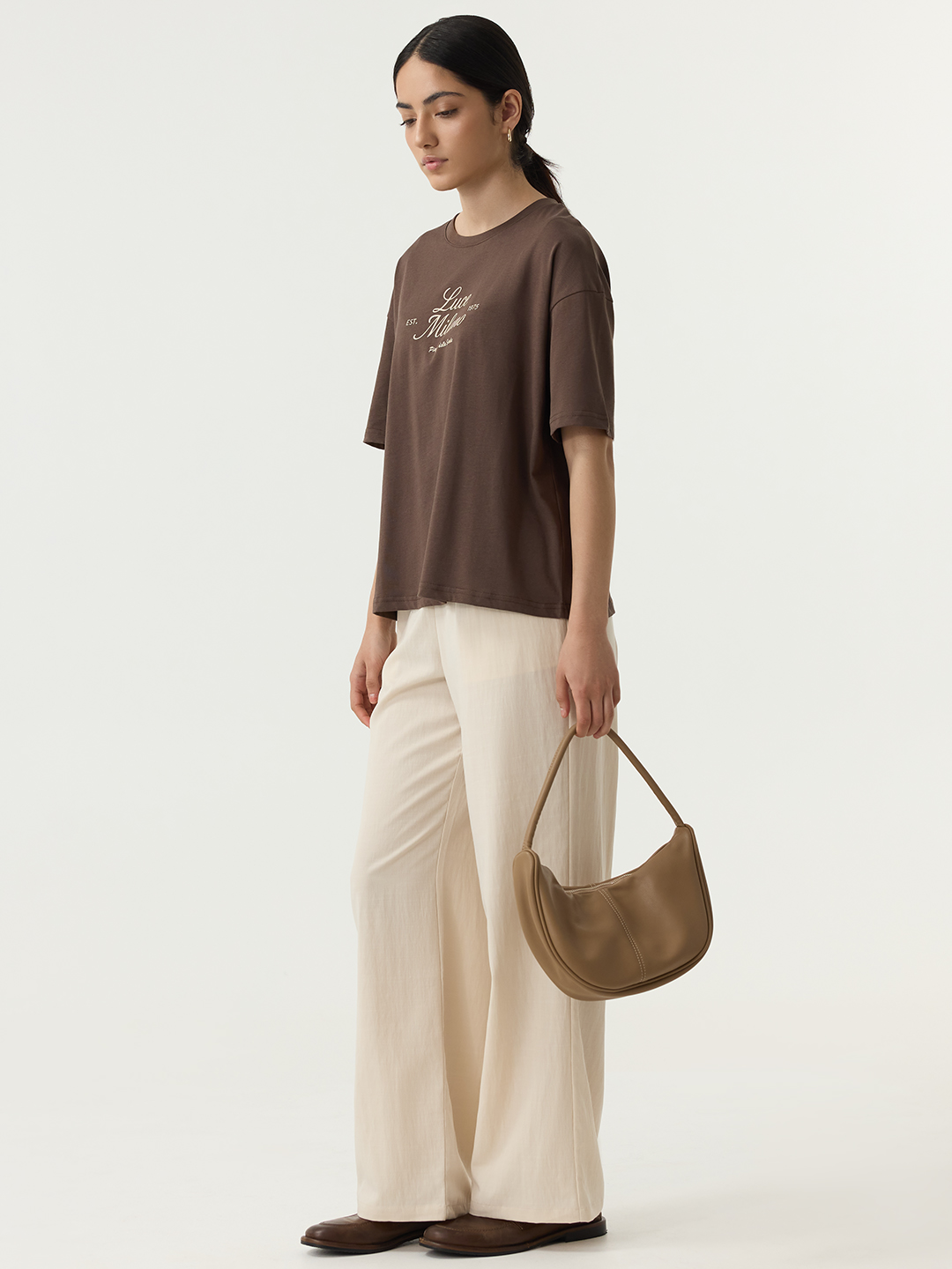 Брюки айвори для женщин 48214-234 71