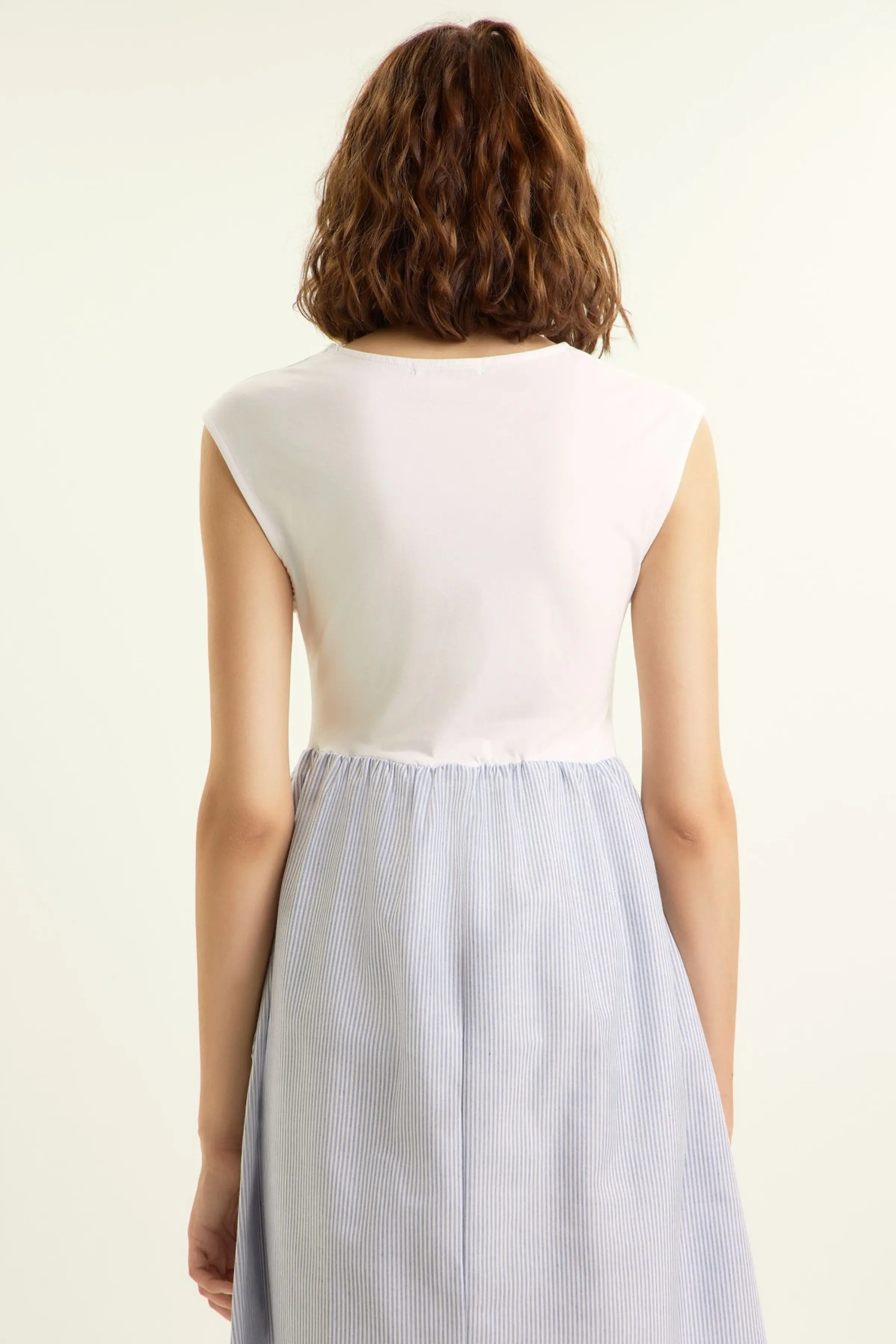 Платье бело-голубая полоска для женщин 45200-47 54