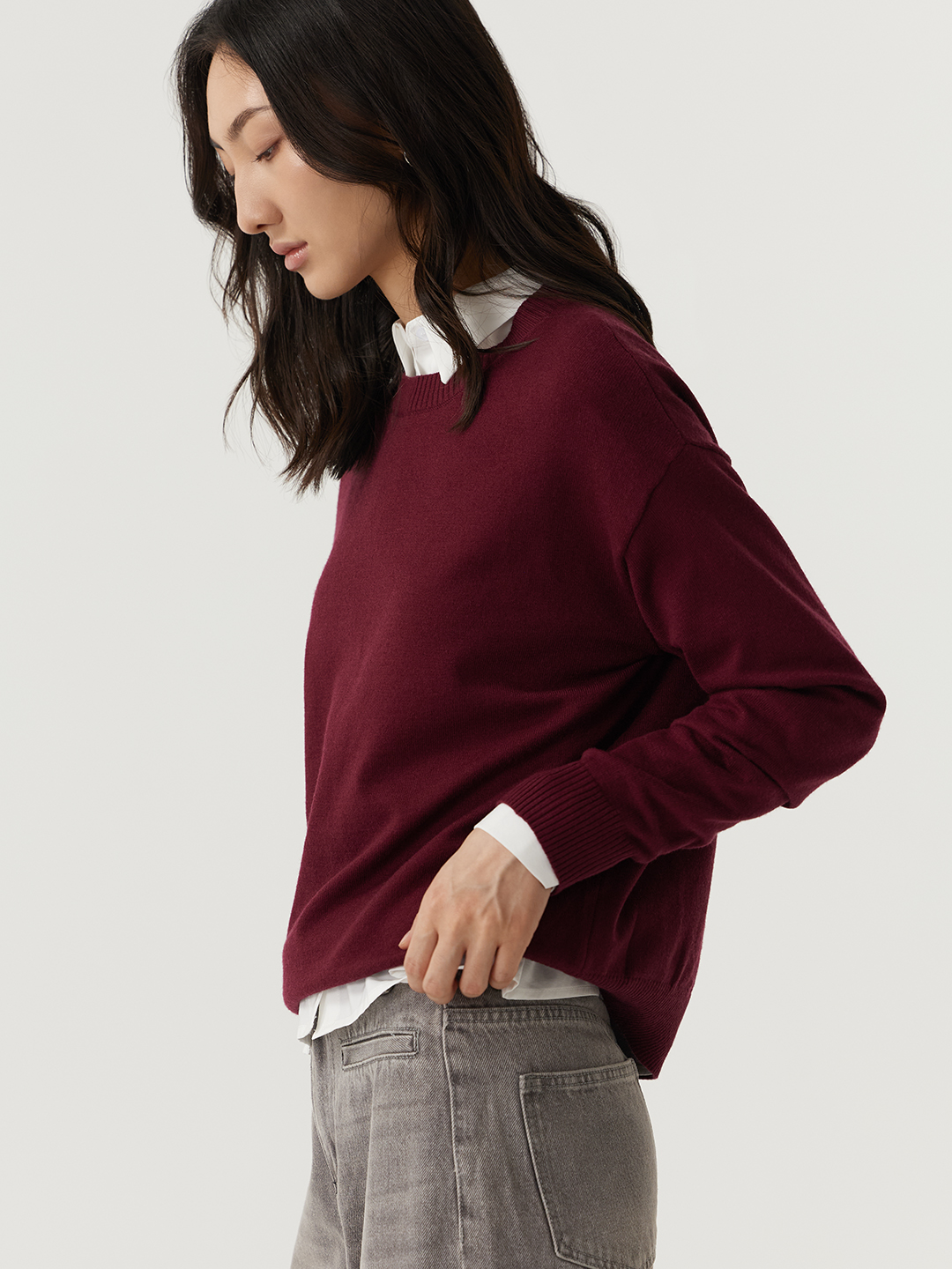 Джемпер бордовый для женщин 48103-67 60