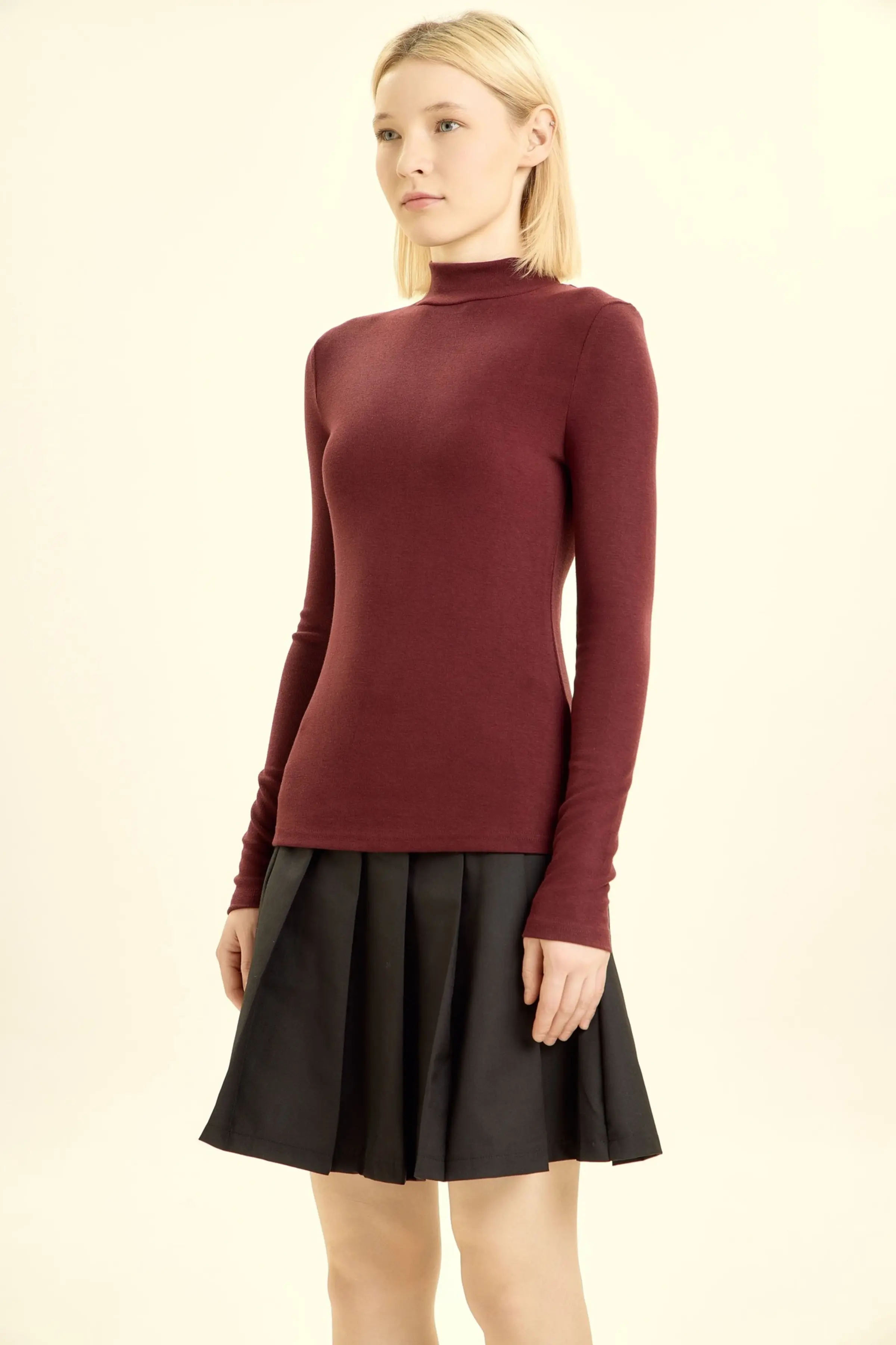 Лонгслив бордовый для женщин 46122-67 59