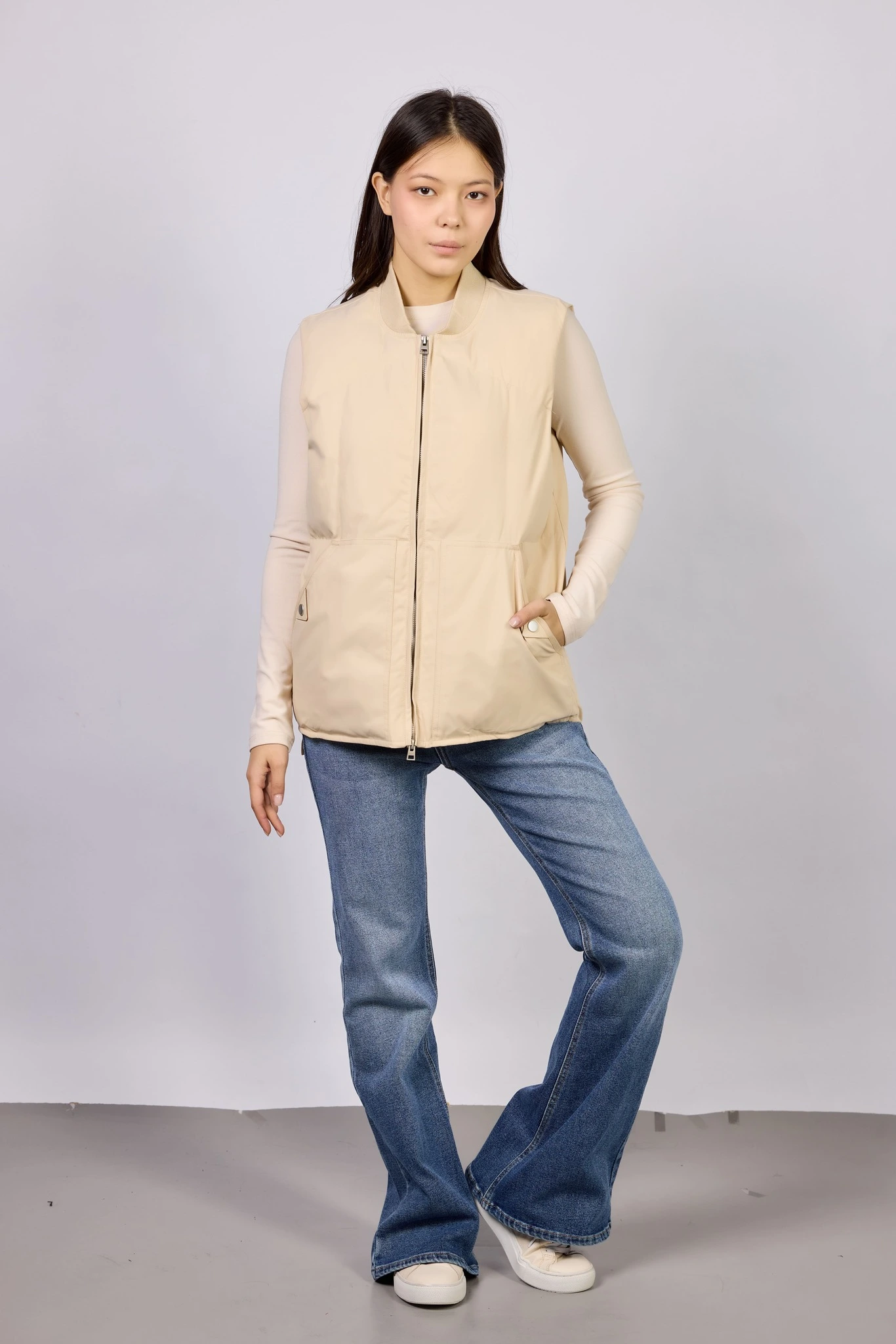 Жилетка бежевый для женщин 42290-15 58