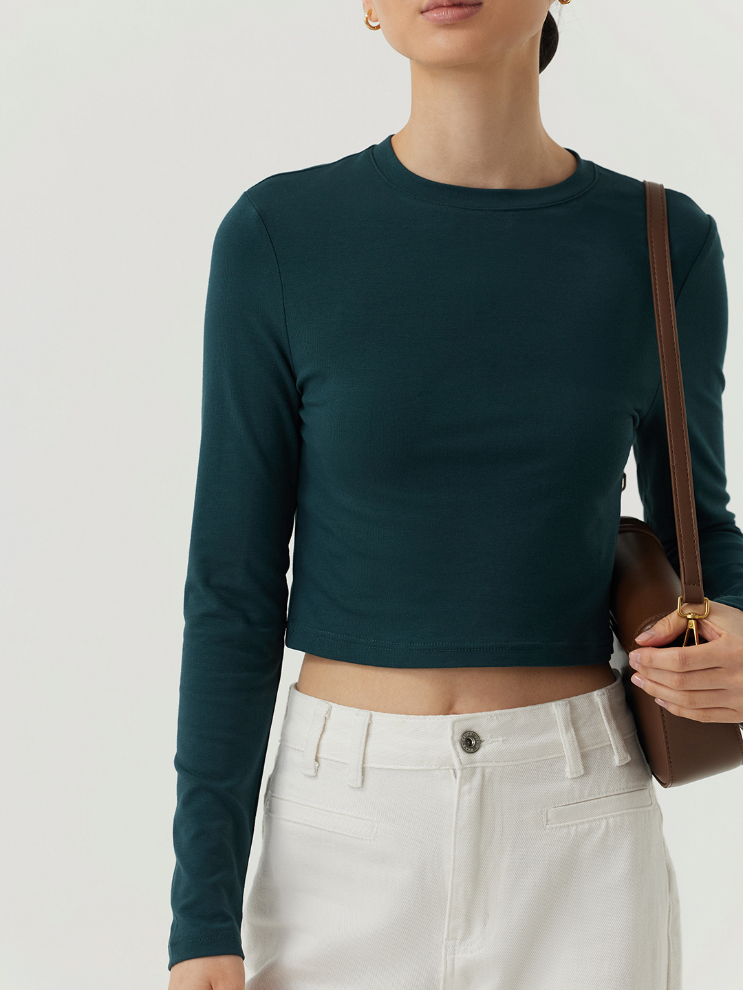 Лонгслив бирюзовый для женщин 48267-26 59