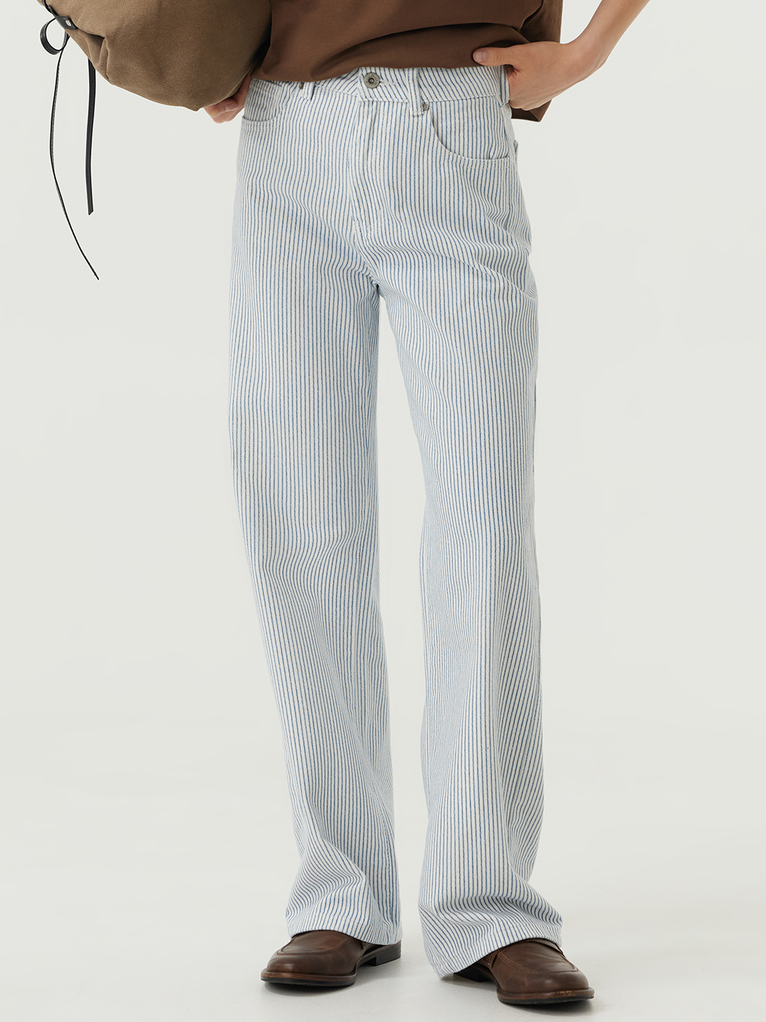 Джинсы бело-синяя полоска для женщин 48285-48 74