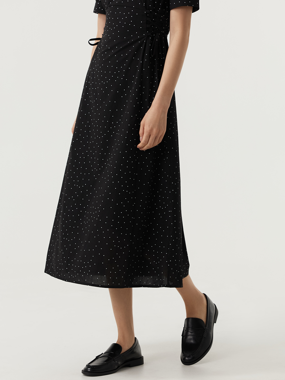 Платье черный в белый горошек  для женщин 48216-298 54