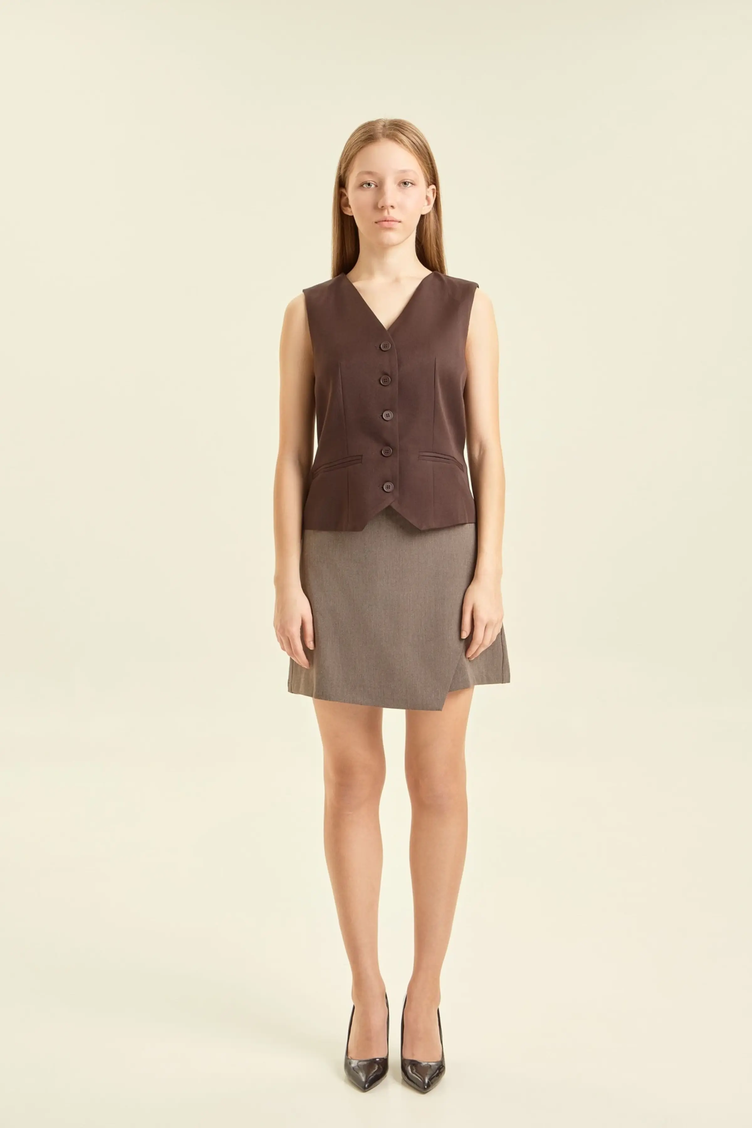 Жилетка коричневый для женщин 47237-13 68