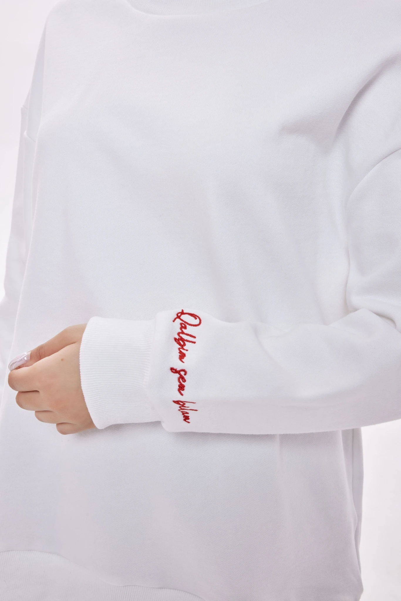 Толстовка бело-красный для женщин 40191-237 55