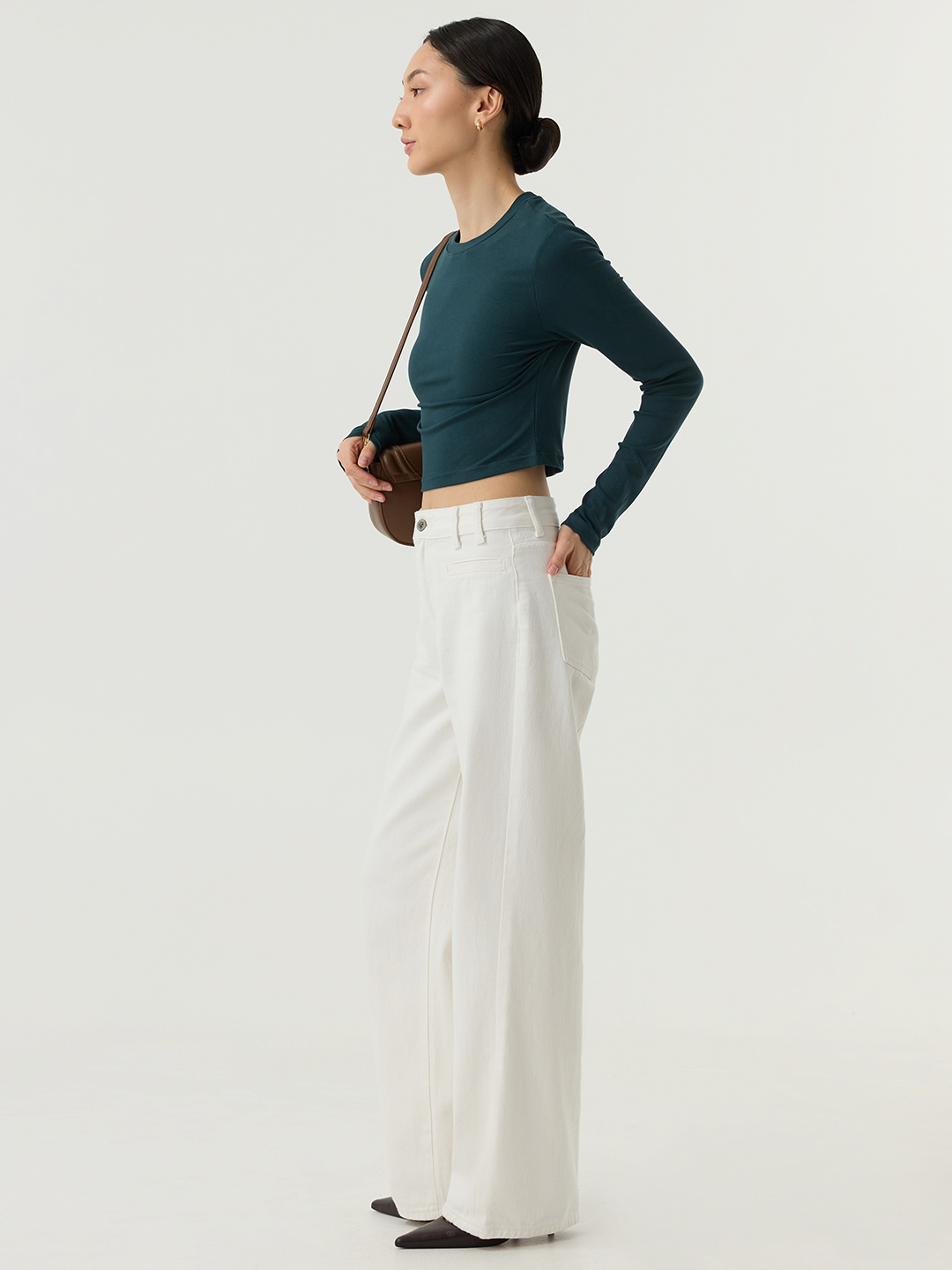 Лонгслив бирюзовый для женщин 48267-26 59