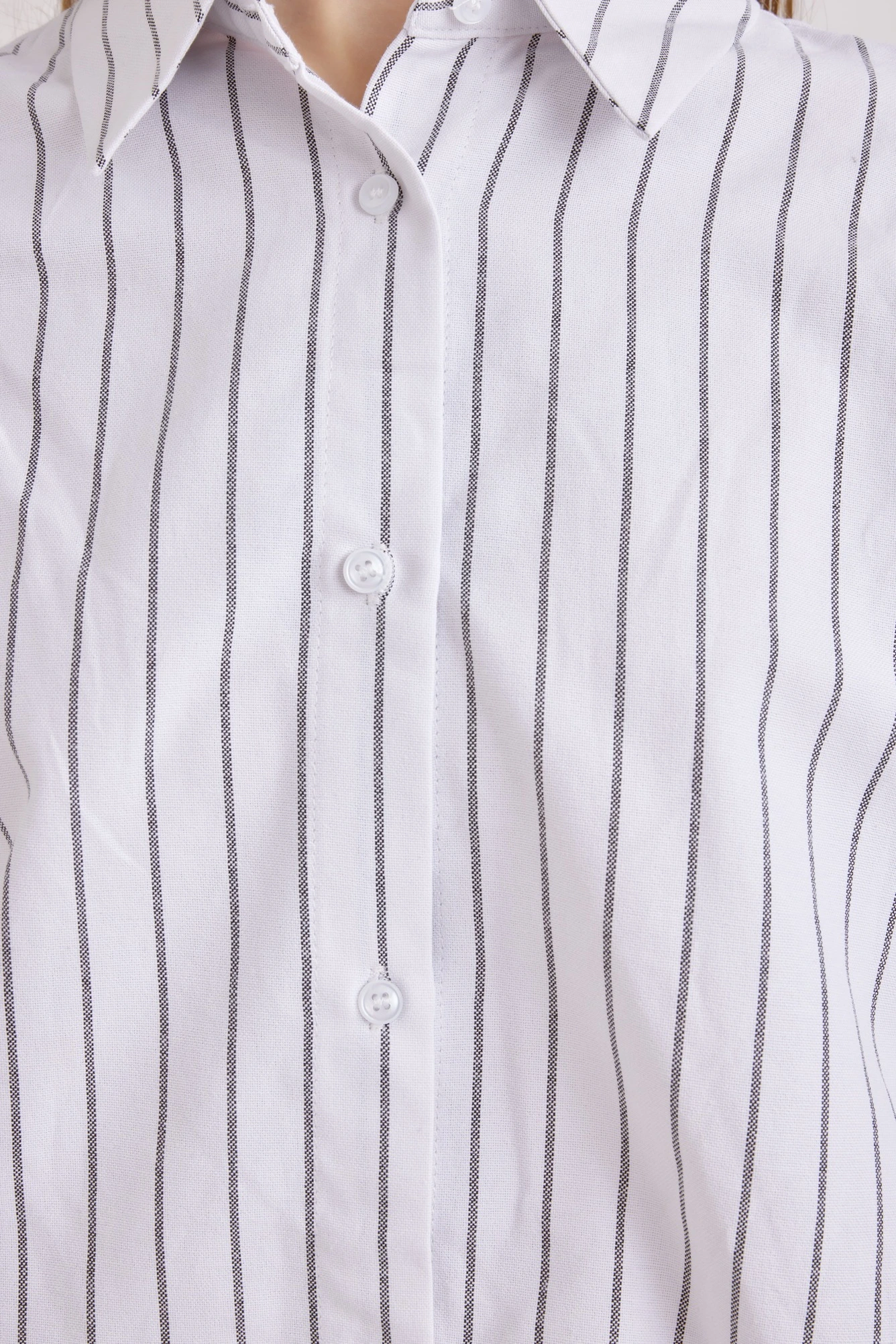 Рубашка бело-черная полоска для женщин 42254-46 66