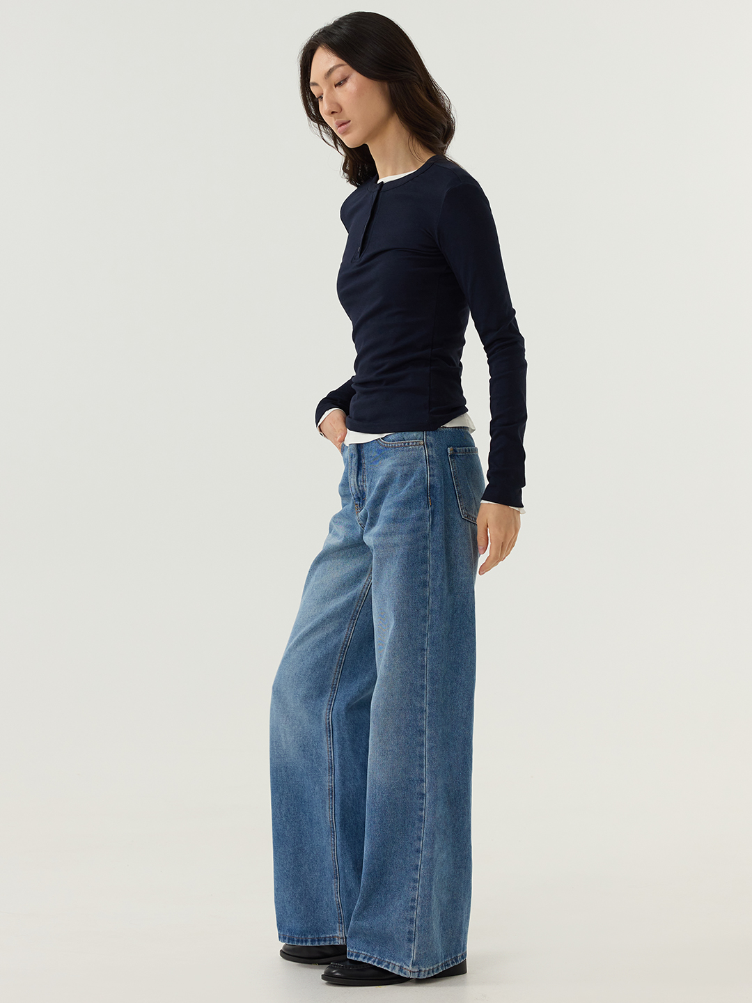 Лонгслив синий для женщин 48141-65 59