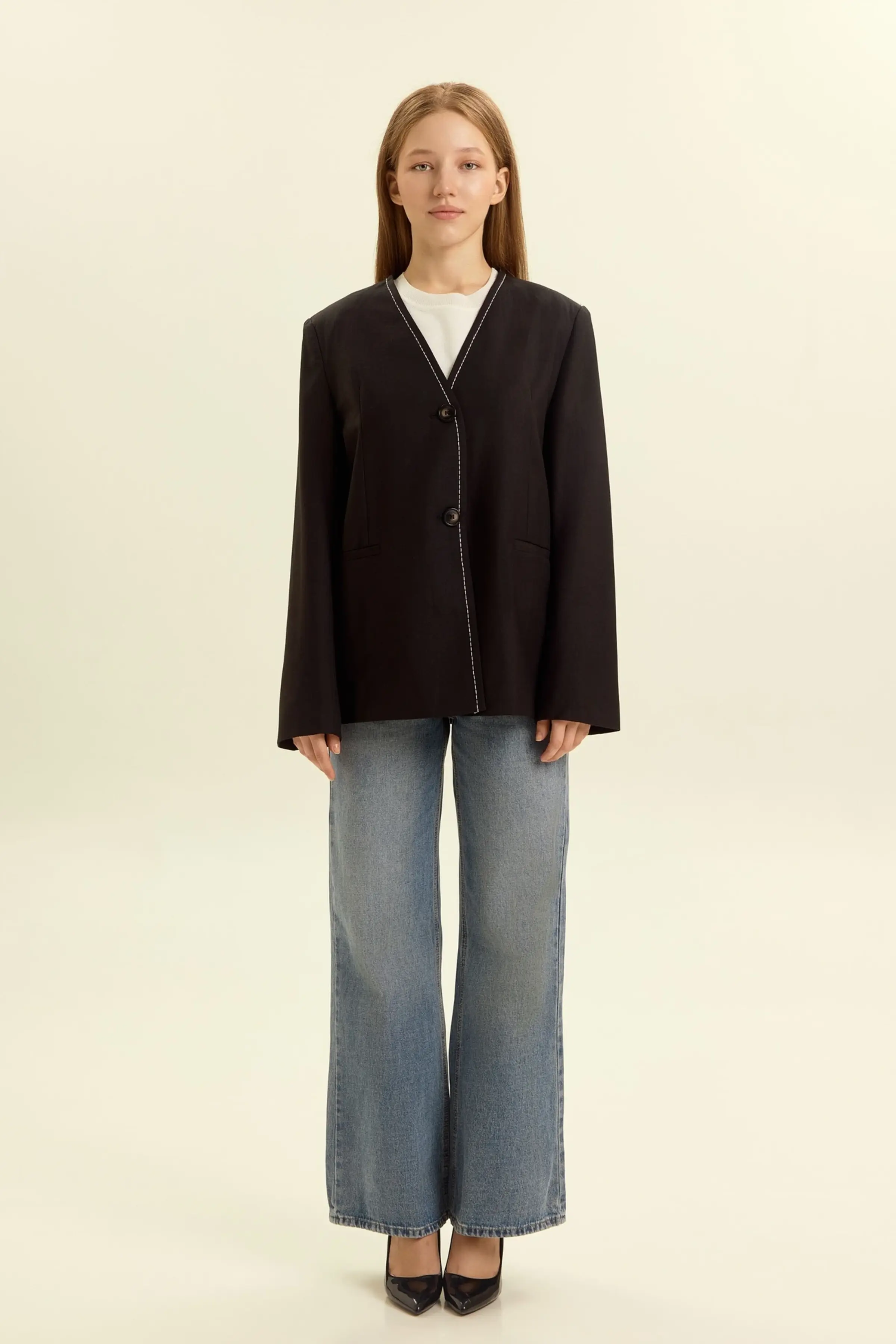 Жакет черный для женщин 46262-1 64