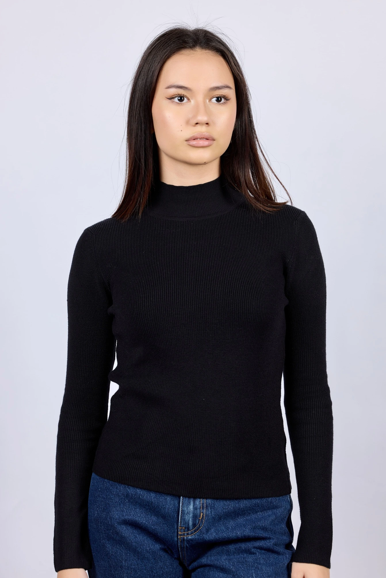 Джемпер черный для женщин 43167-1 60