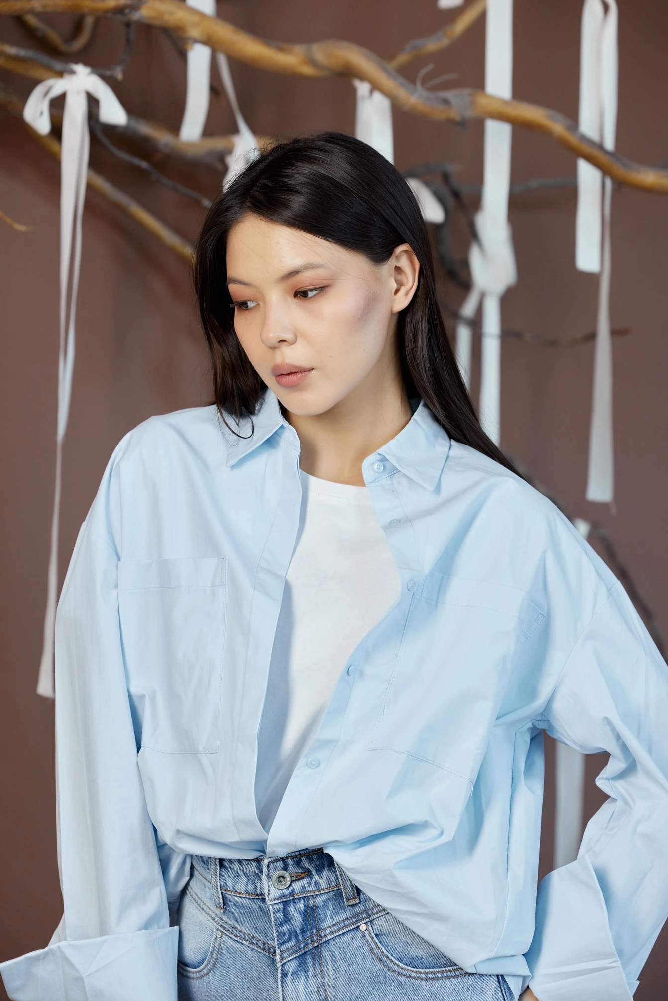 Рубашка голубой для женщин 42250-65 66