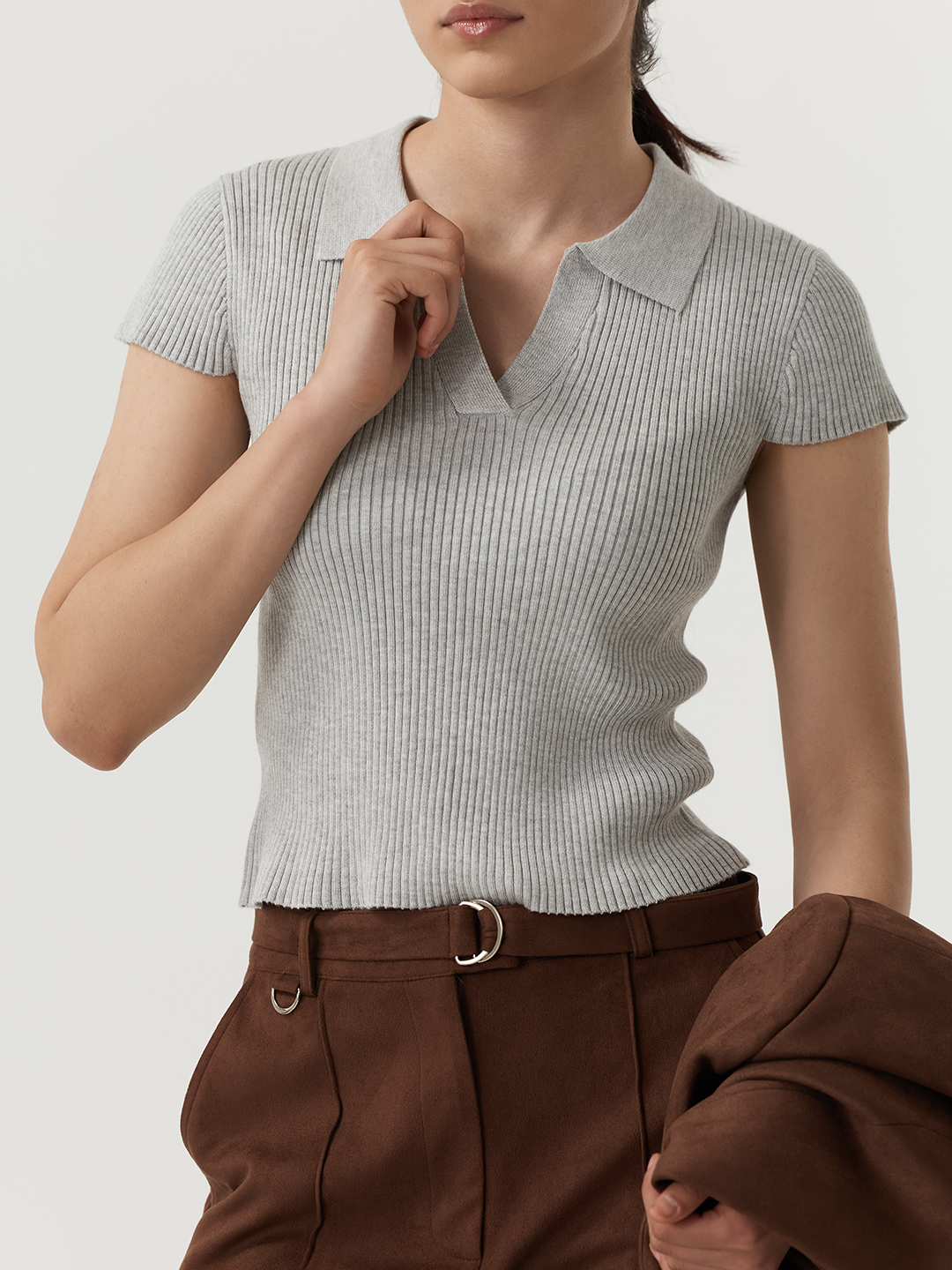 Джемпер серый для женщин 48155-61 60