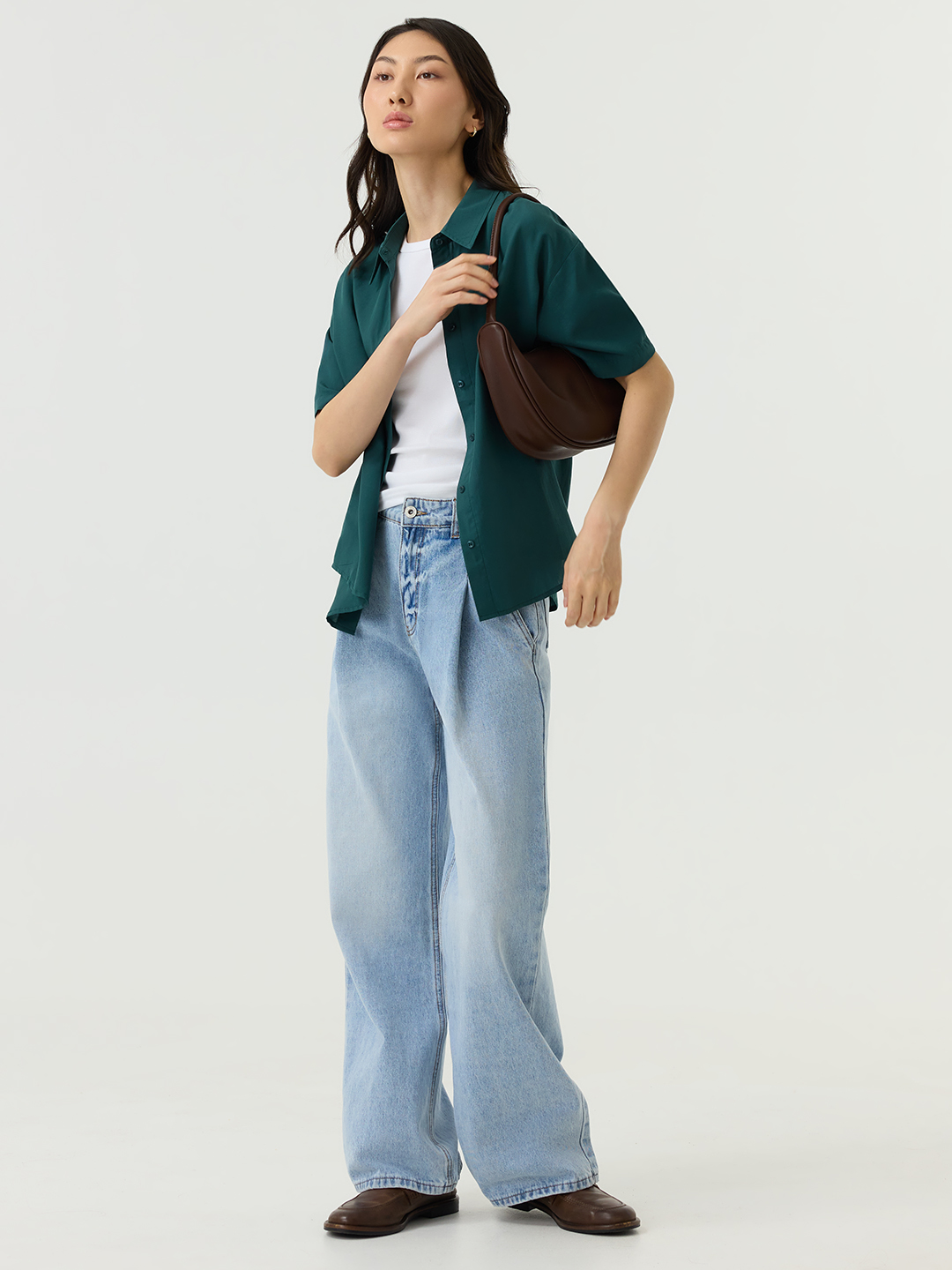 Рубашка темно-зеленый для женщин 48241-20 66