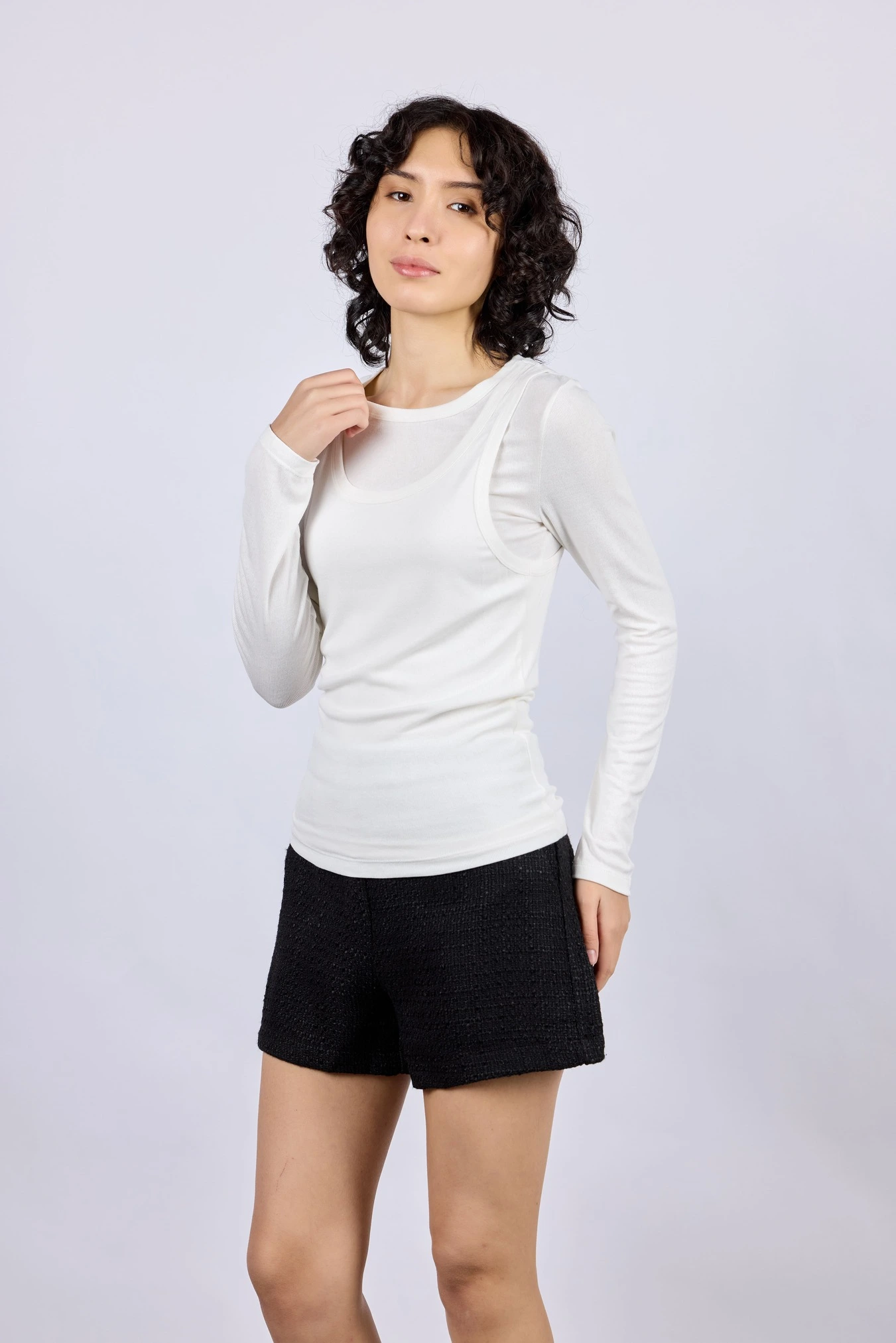 Лонгслив белый для женщин 43228-4 59