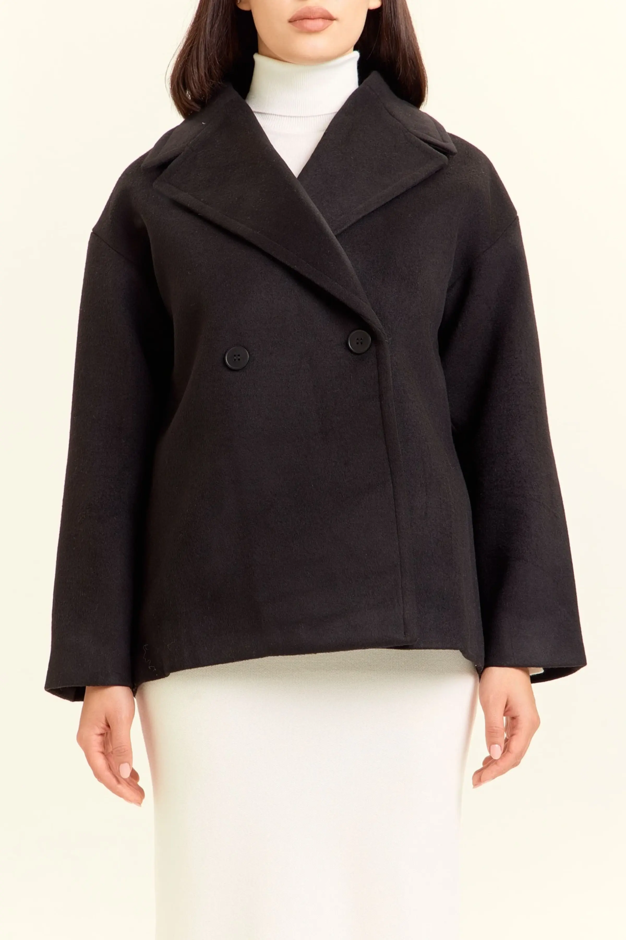 Пальто черный для женщин 47107-1 53