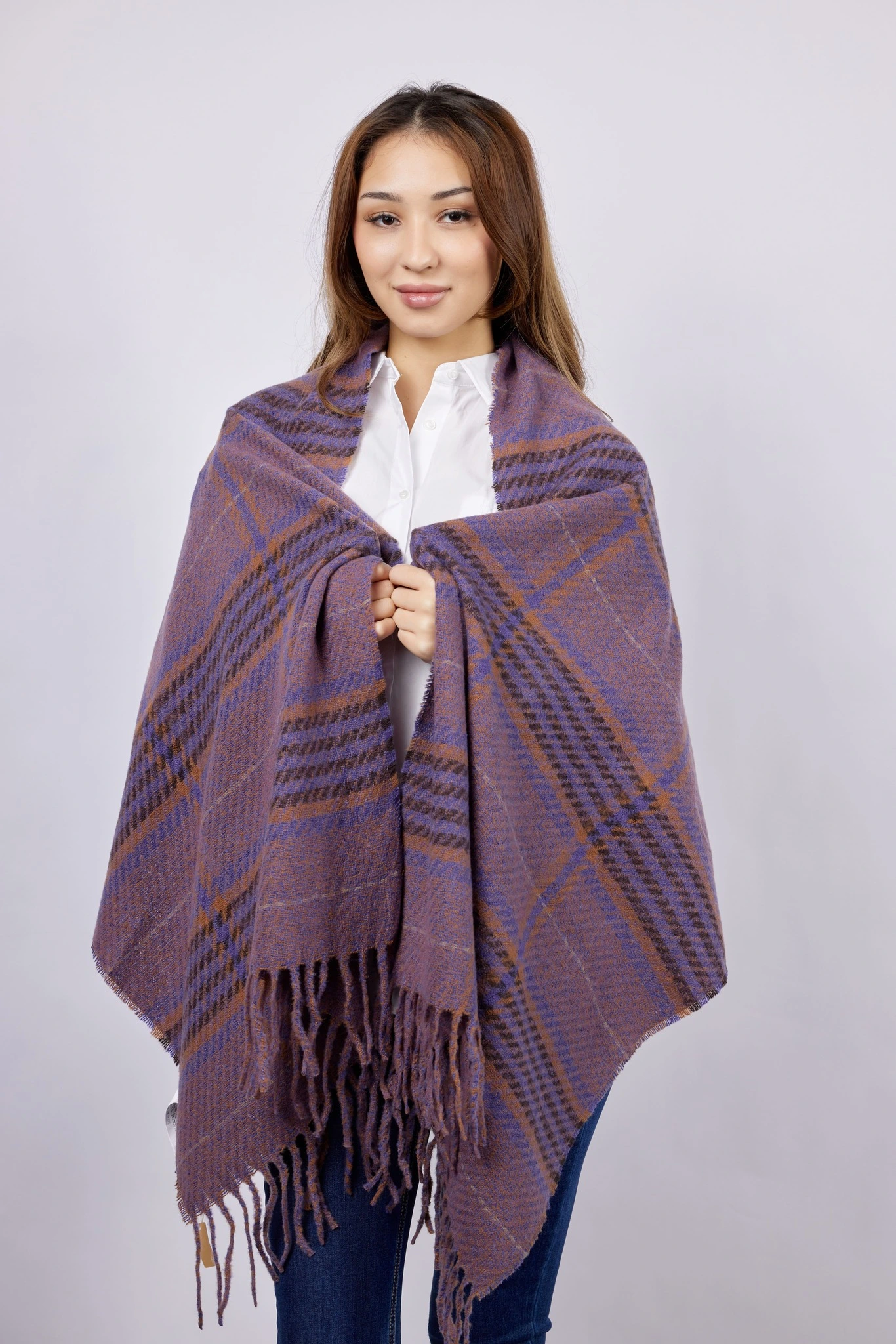 Шарф розовый для женщин N-065-17 27