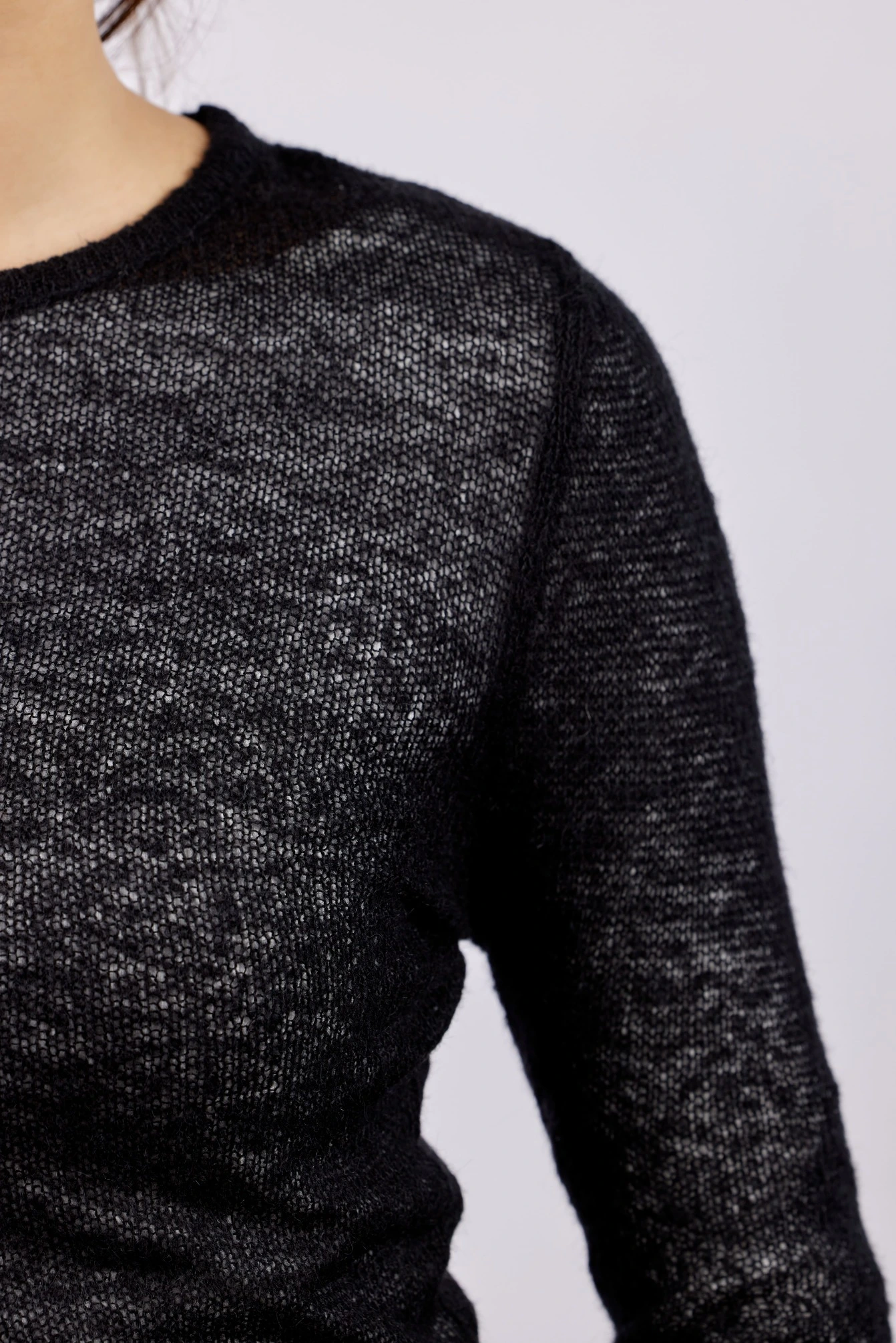 Джемпер черный для женщин 43148-1 60