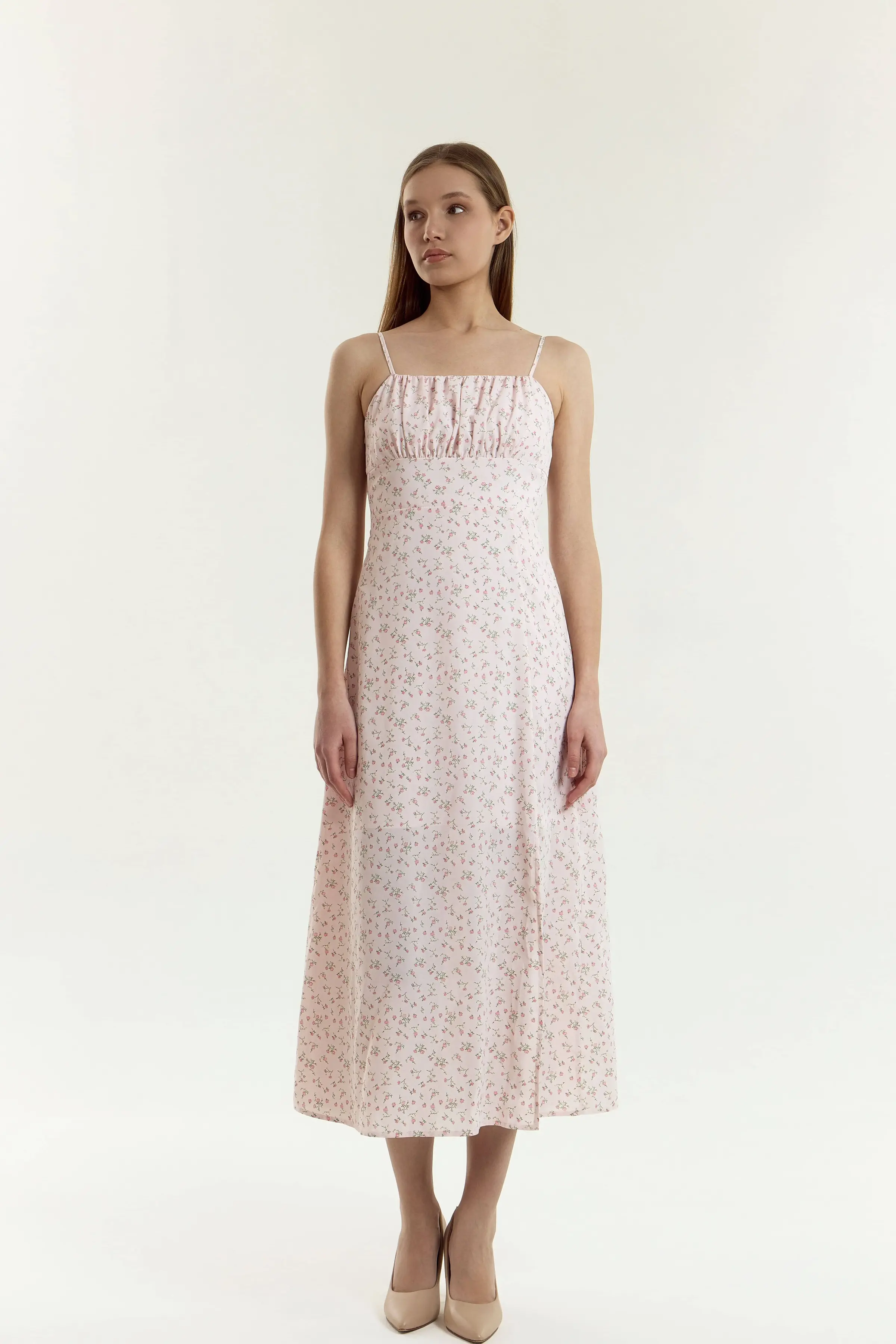 Сарафан розовый в цветочек для женщин 45285-194 48