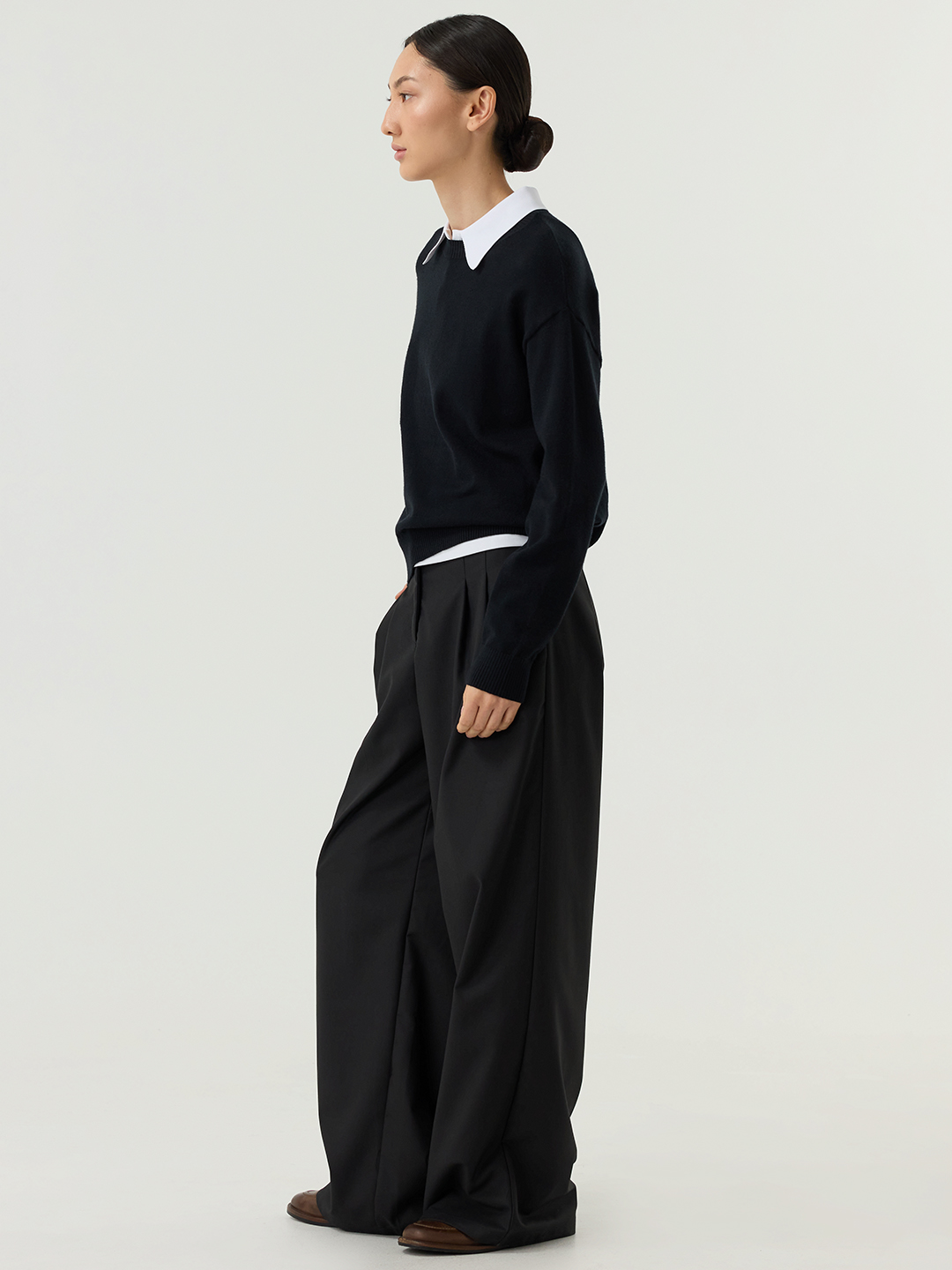 Джемпер черный для женщин 48103-1 60