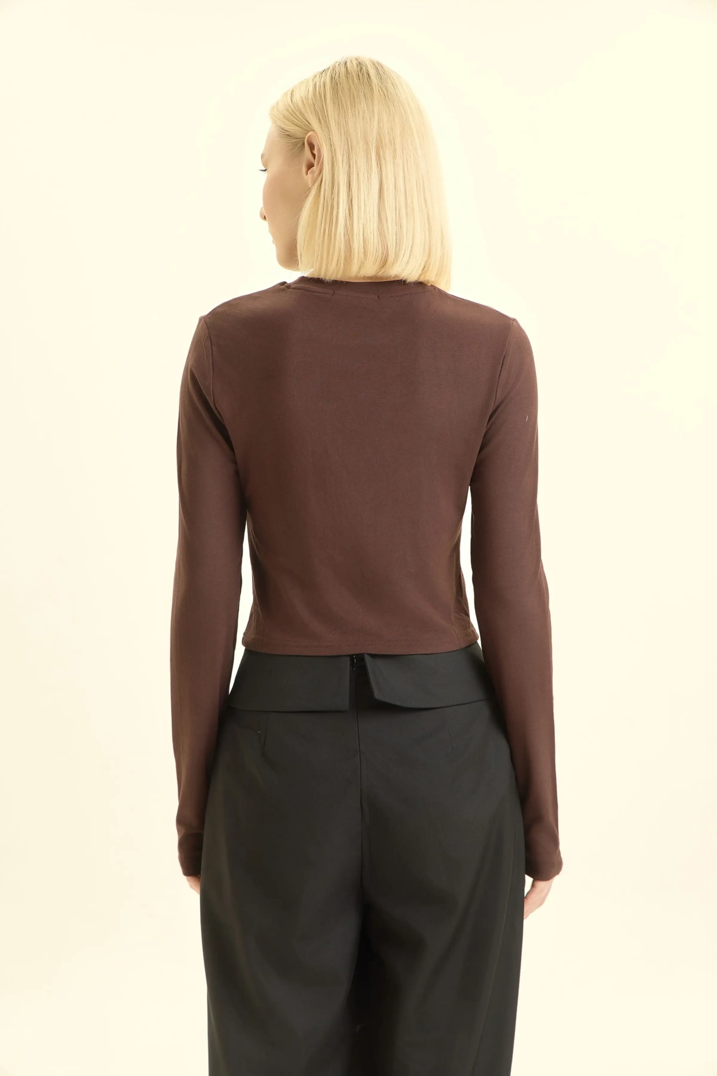 Лонгслив коричневый для женщин 46158-13 59