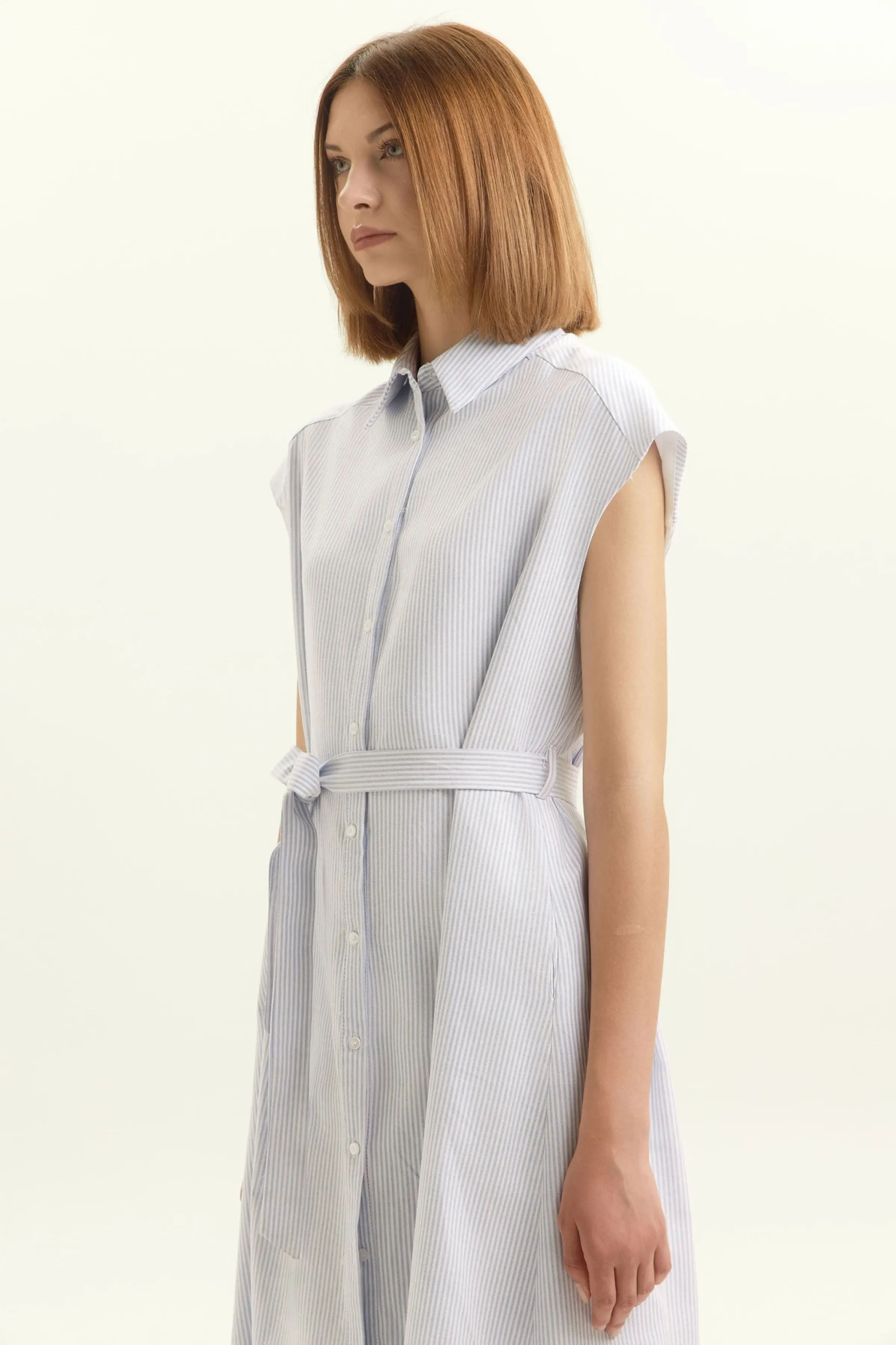 Платье бело-синяя полоска для женщин 45164-48 54