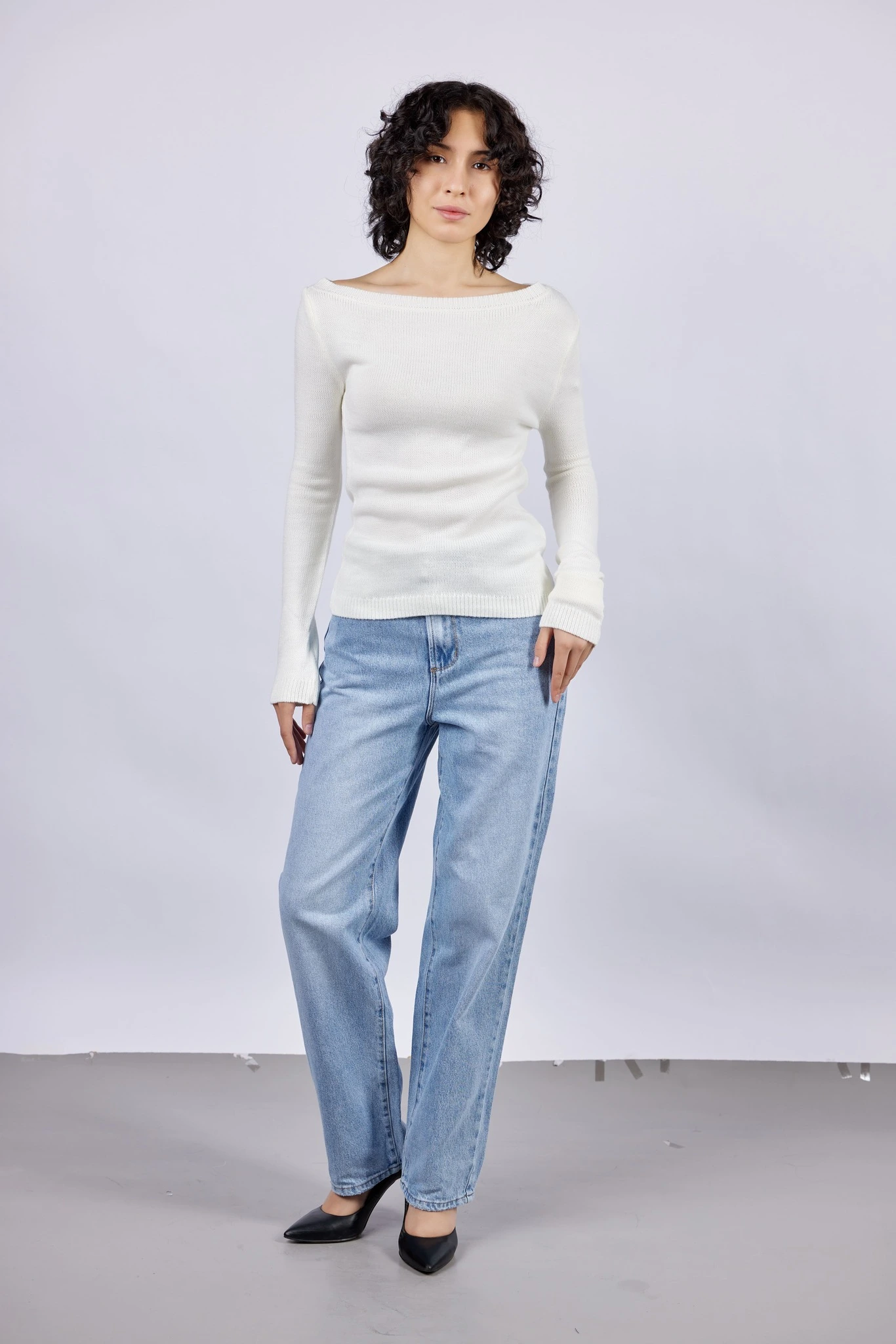 Джемпер белый для женщин 43226-4 60