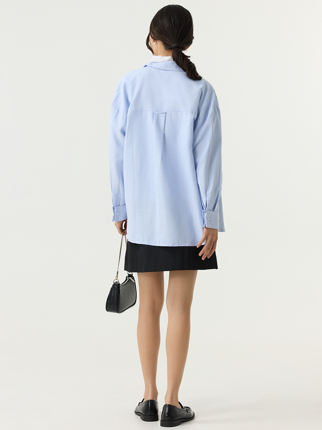 Рубашка бело-голубая полоска для женщин 48344-47 66