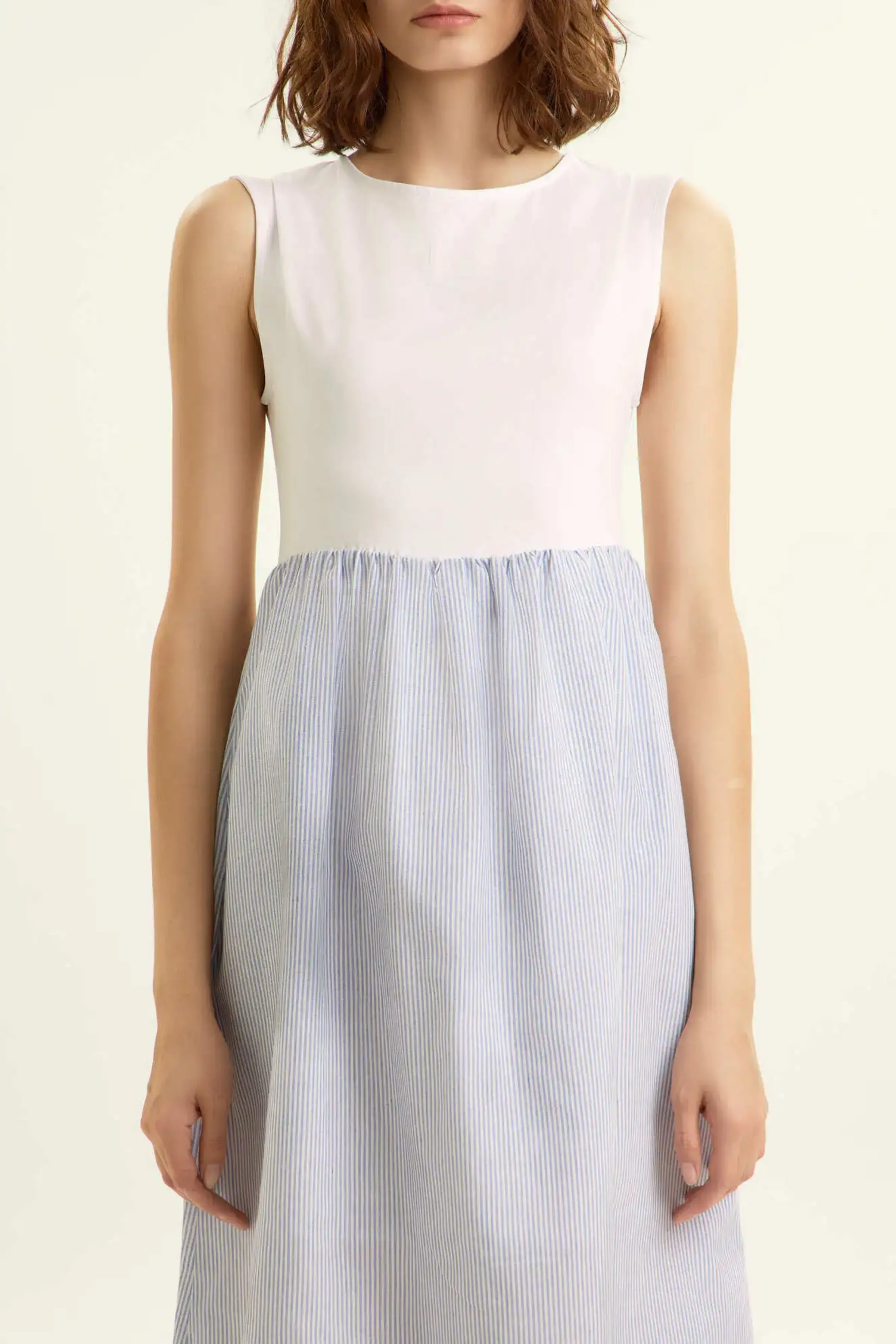 Платье бело-голубая полоска для женщин 45200-47 54