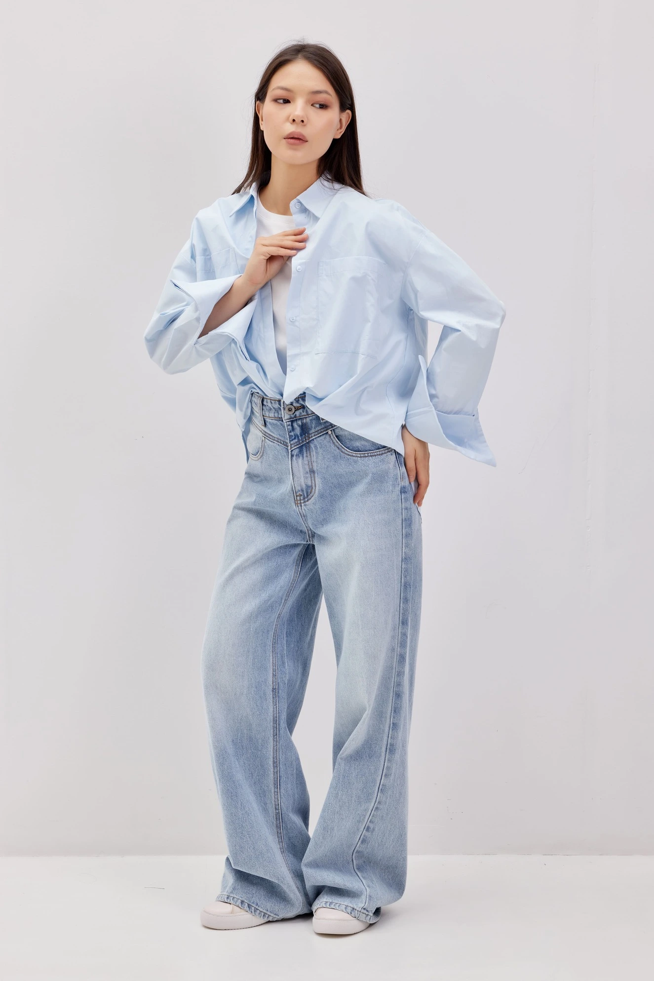 Рубашка голубой для женщин 42250-65 66