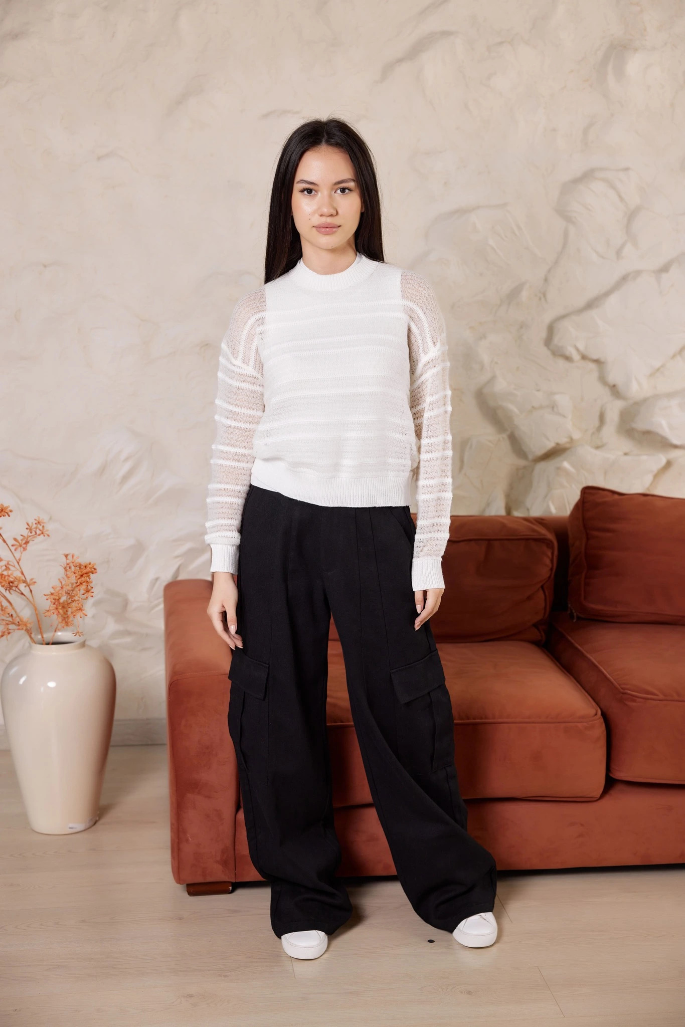 Джемпер белый для женщин 42233-4 60