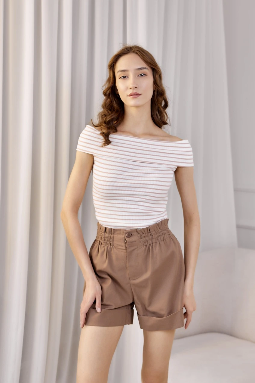 Футболка бело-розовая полоска для женщин 41133-51 67