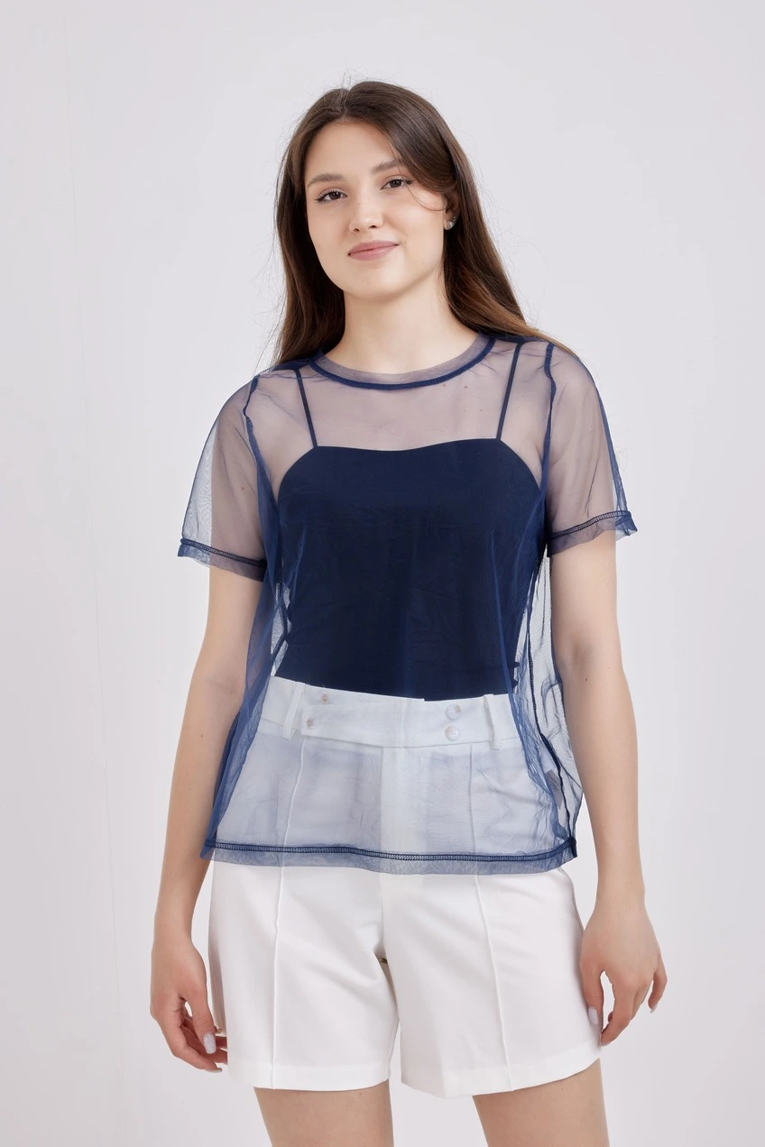 Футболка синий для женщин 41223-65 67