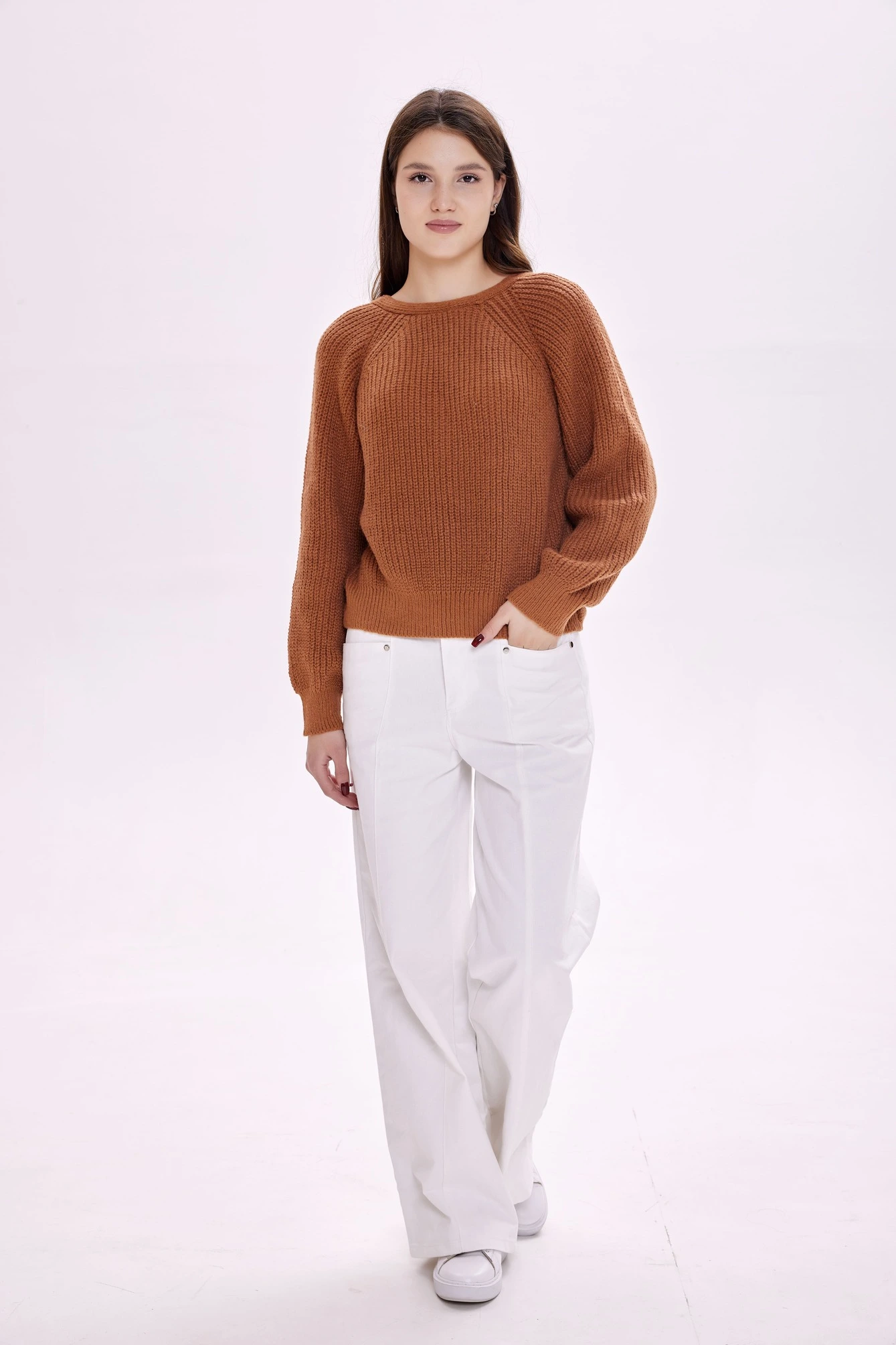 Свитер коричневый для женщин 39163-13 65