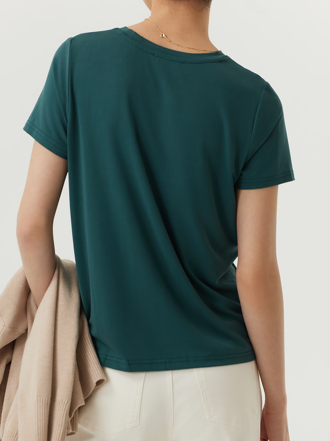 Футболка темно-зеленый для женщин 48132-20 67