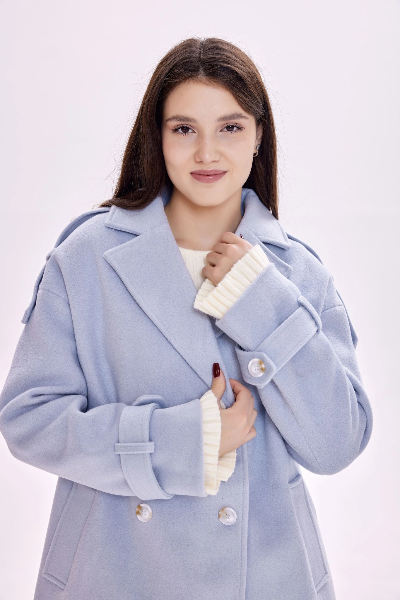 Пальто синий для женщин 39296-65 53