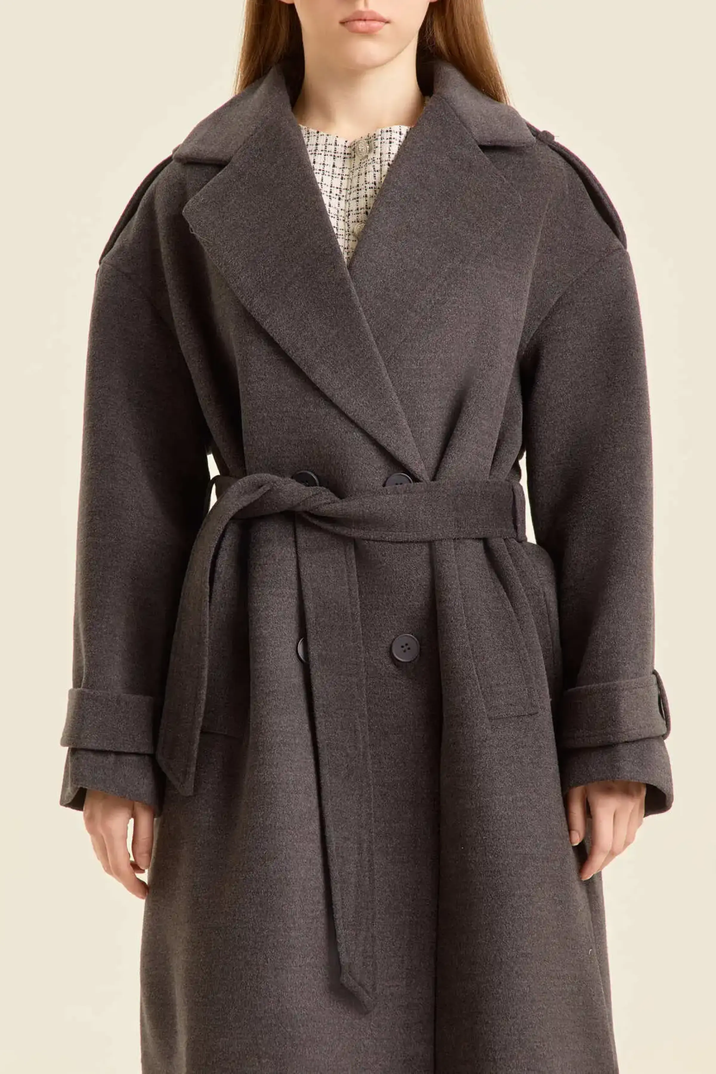 Пальто серый для женщин 47108-61 53