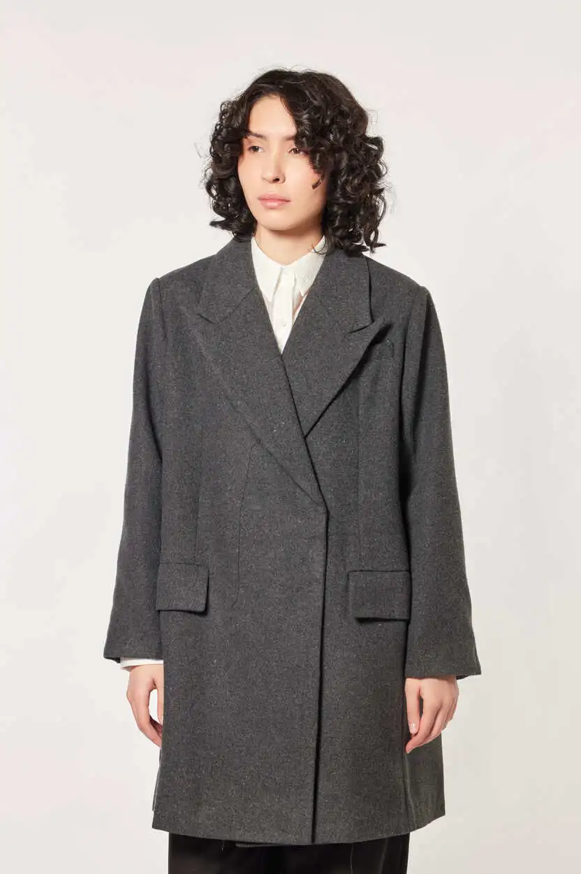 Пальто серый для женщин 43422-61 53