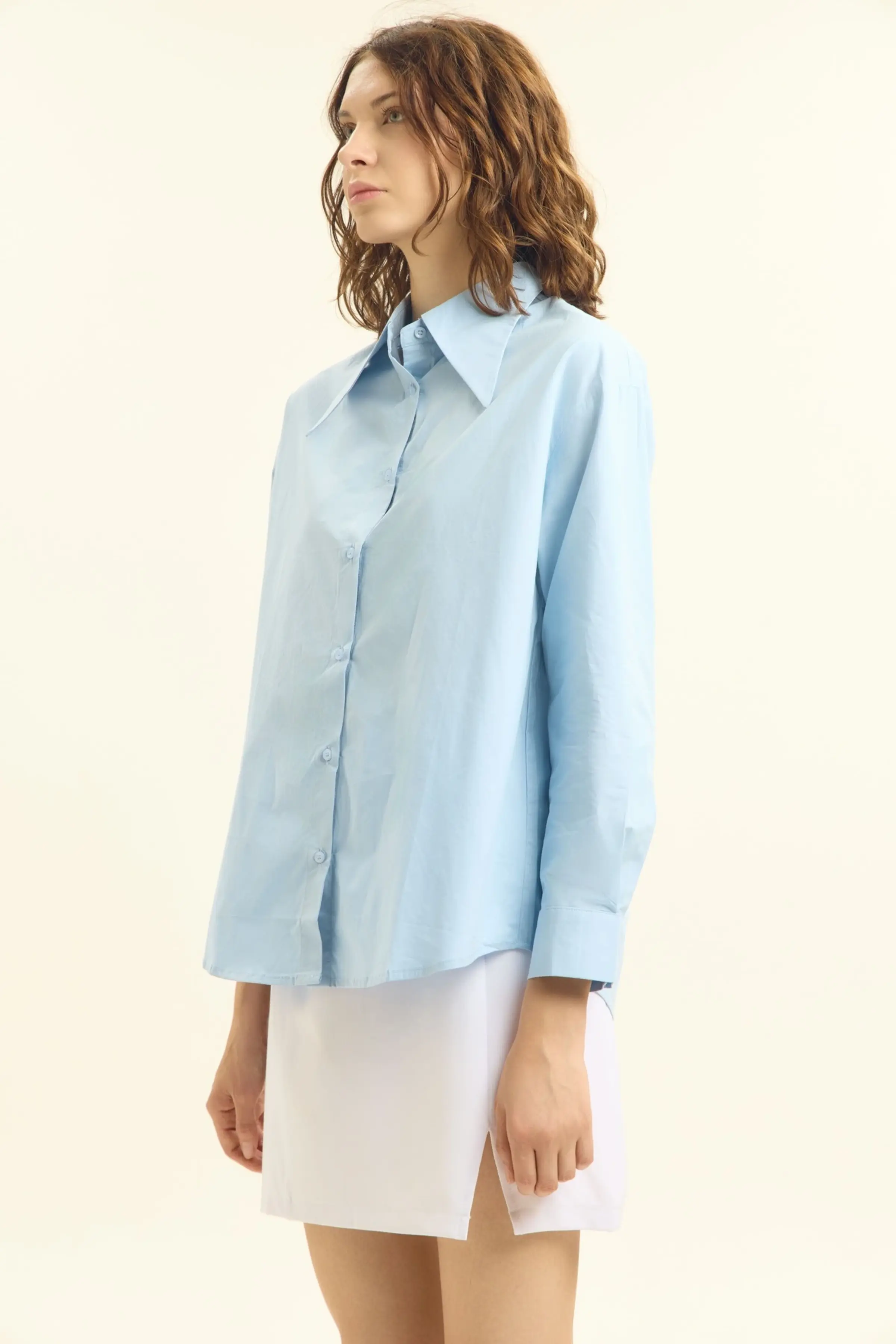 Рубашка голубой для женщин 45316-10 66