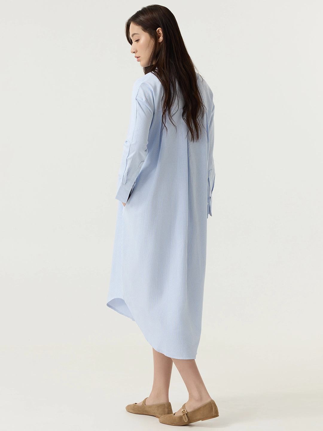 Платье бело-голубая полоска для женщин 48190-47 54