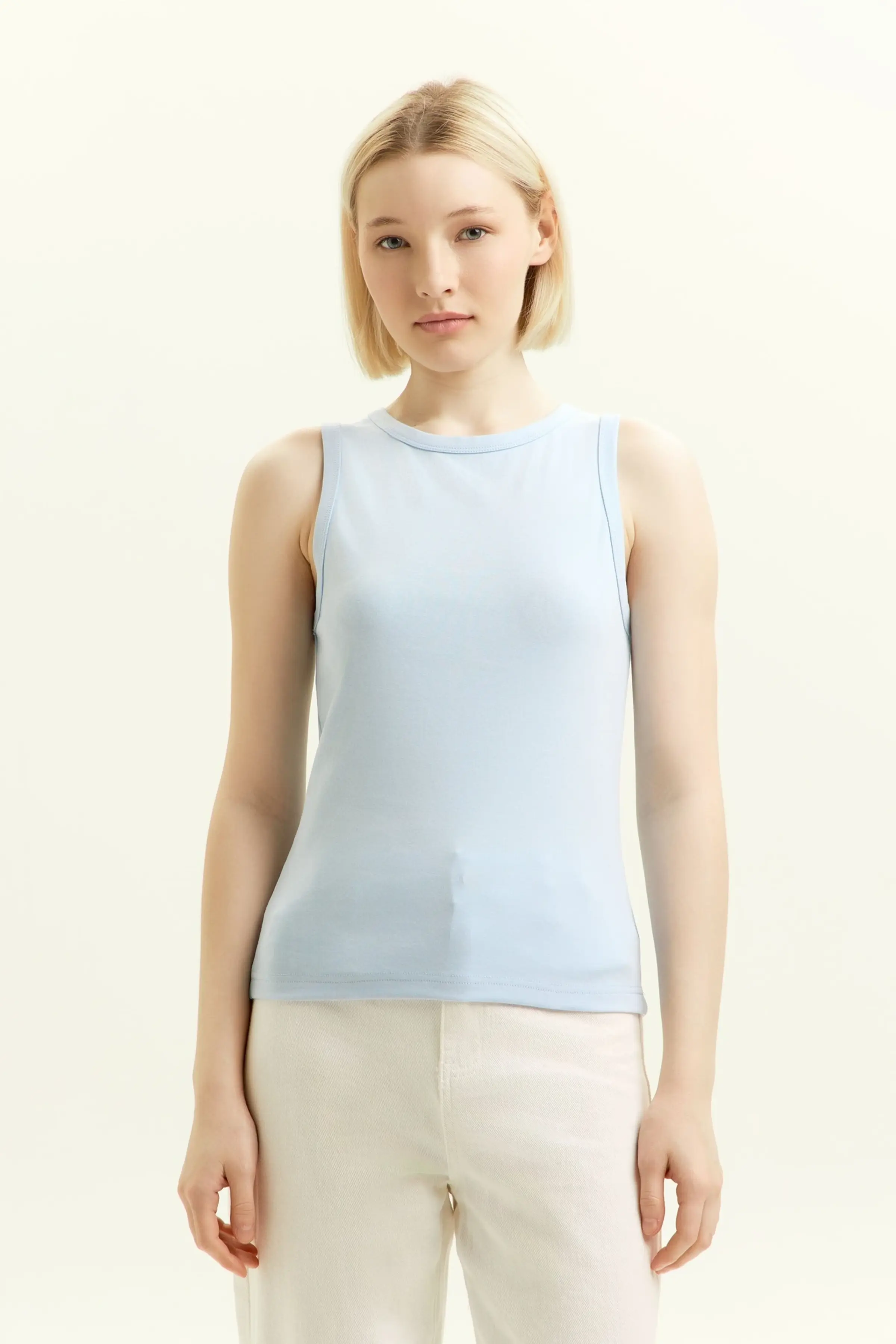 Топ голубой для женщин 45111-10 46