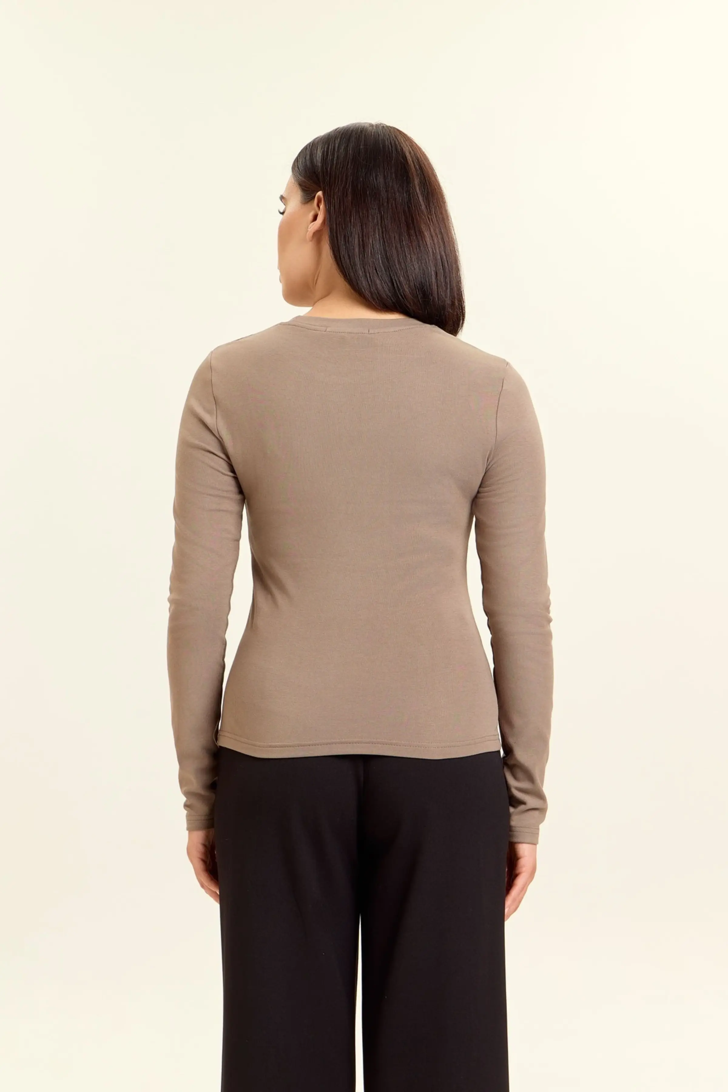 Лонгслив коричневый для женщин 47192-13 59