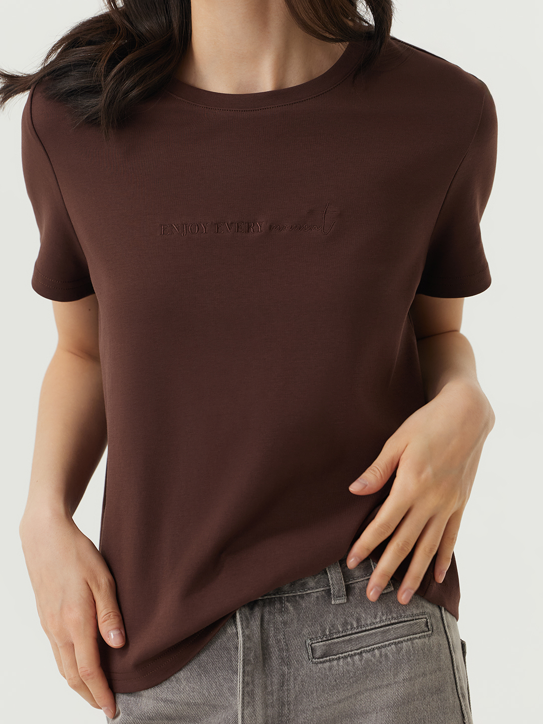 Футболка коричневый для женщин 48172-13 67