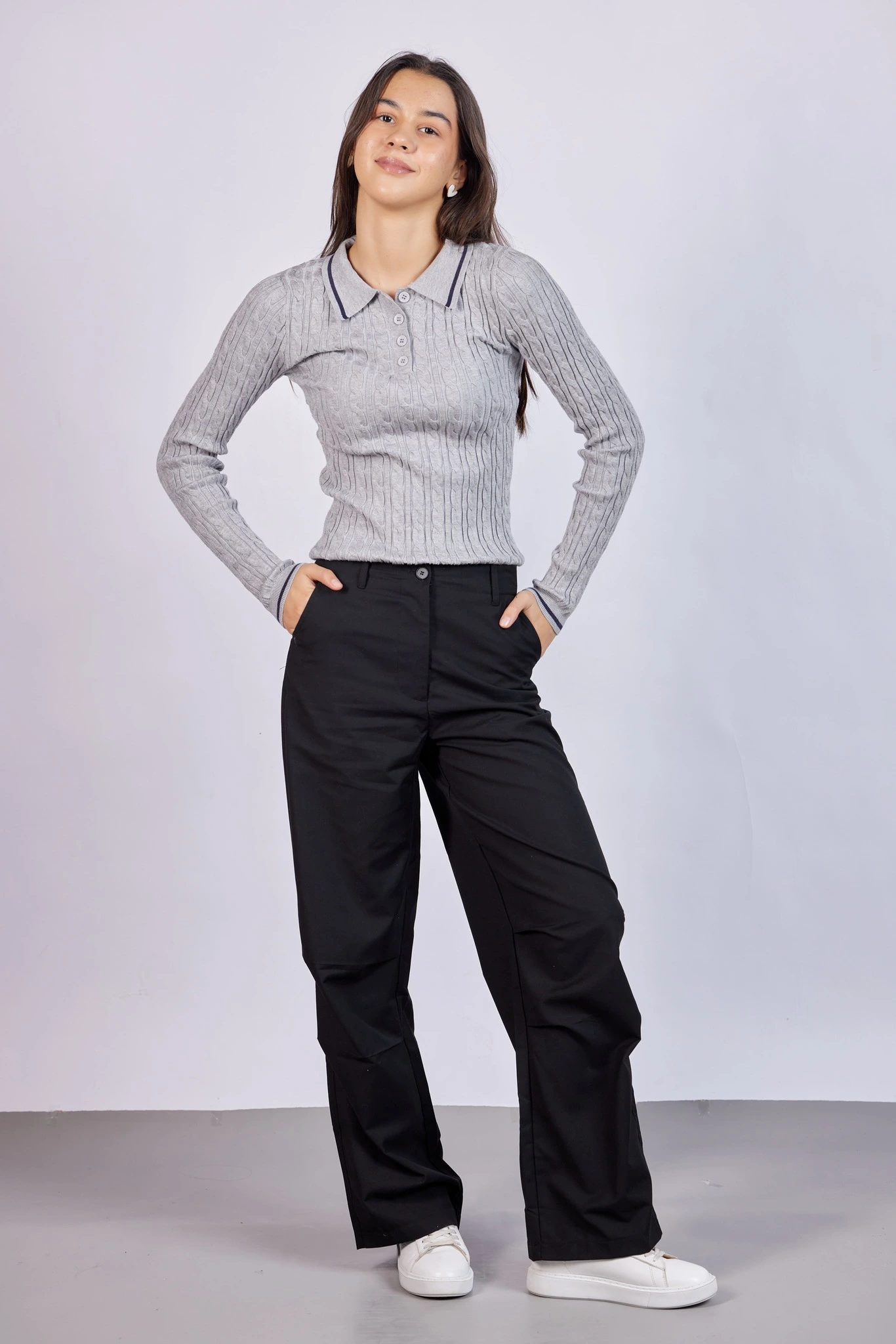 Джемпер светло-серый для женщин 43177-9 60