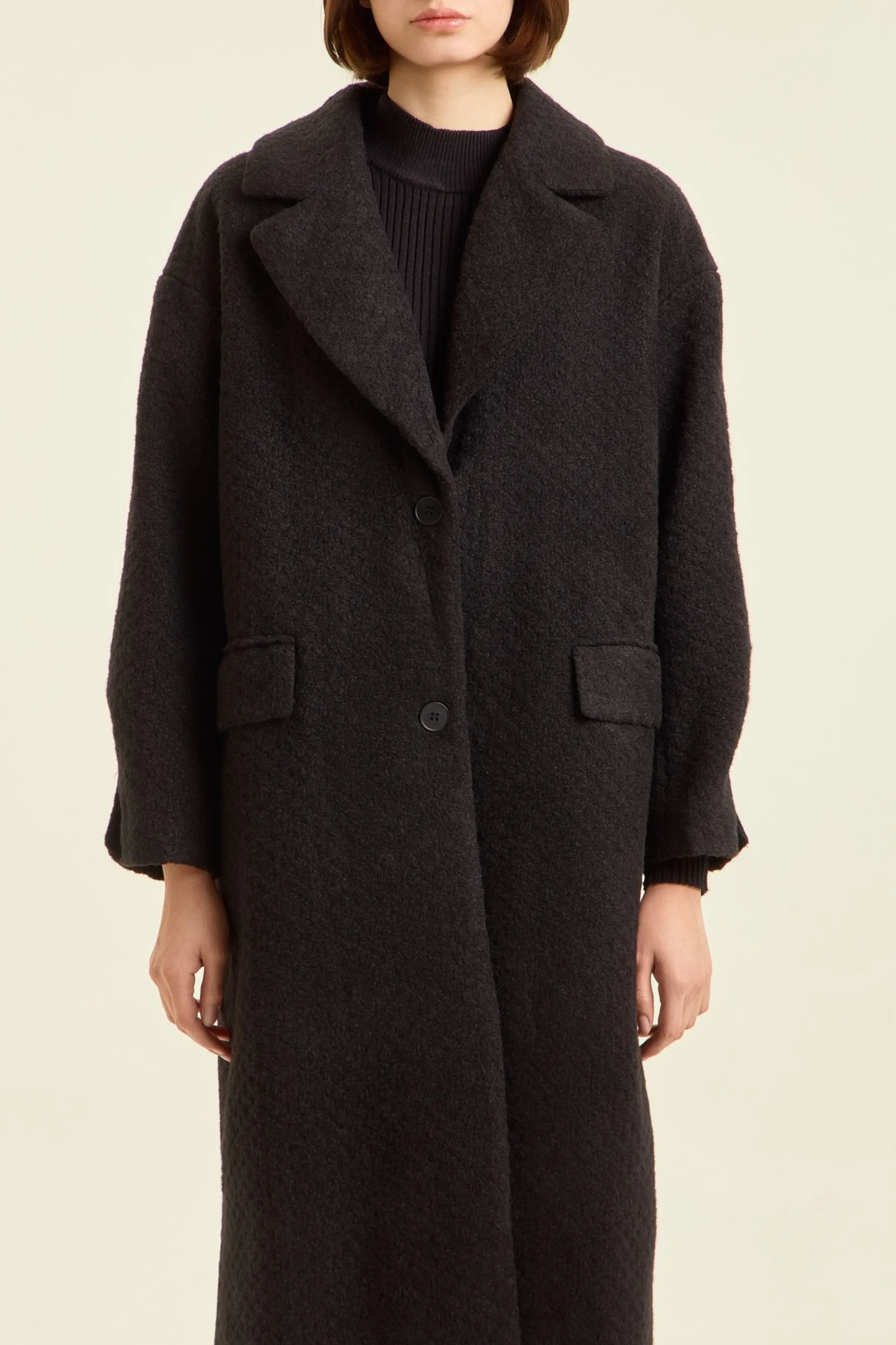 Пальто черный для женщин 47109-1 53