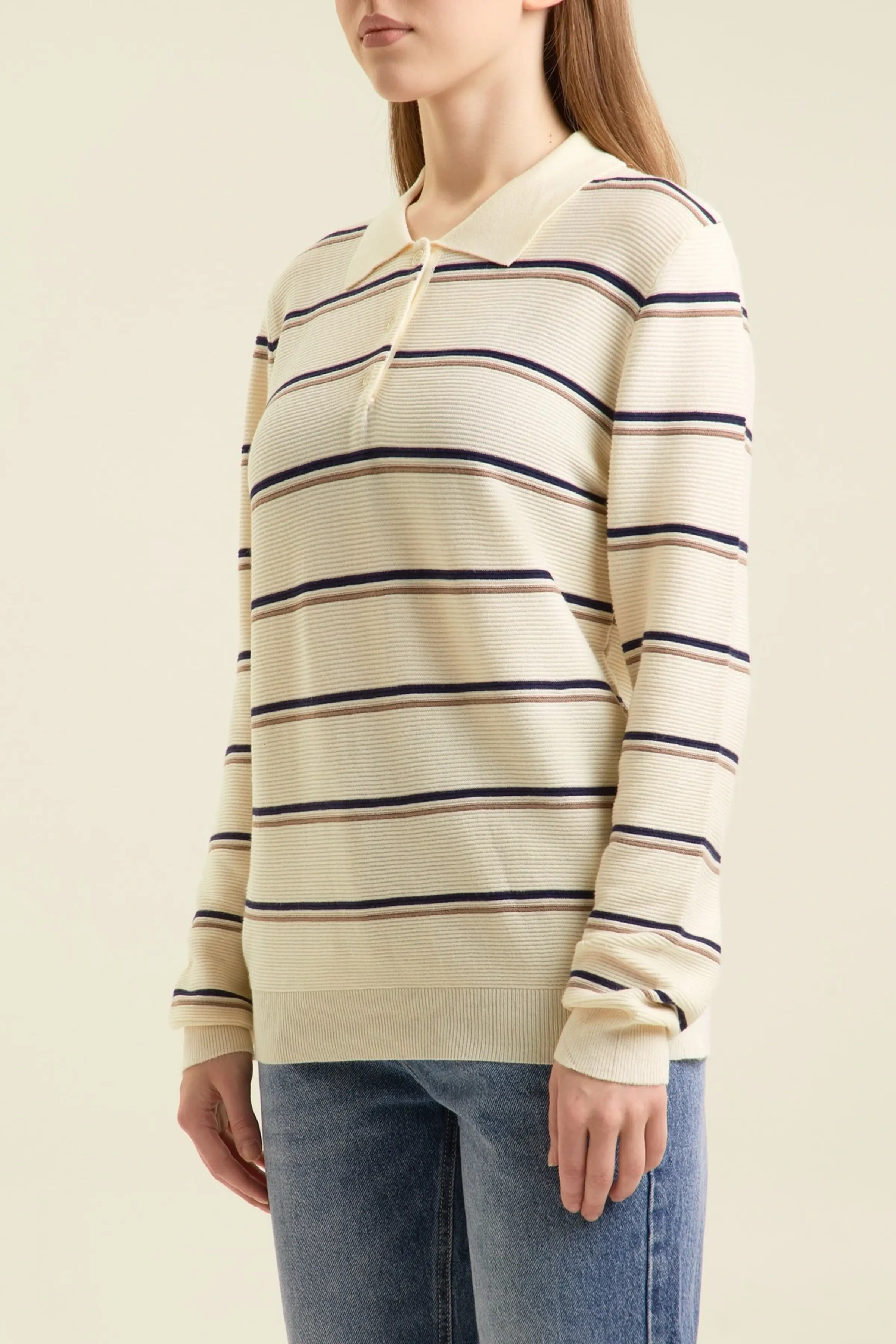 Джемпер сине-бежевая полоска для женщин 47239-296 60
