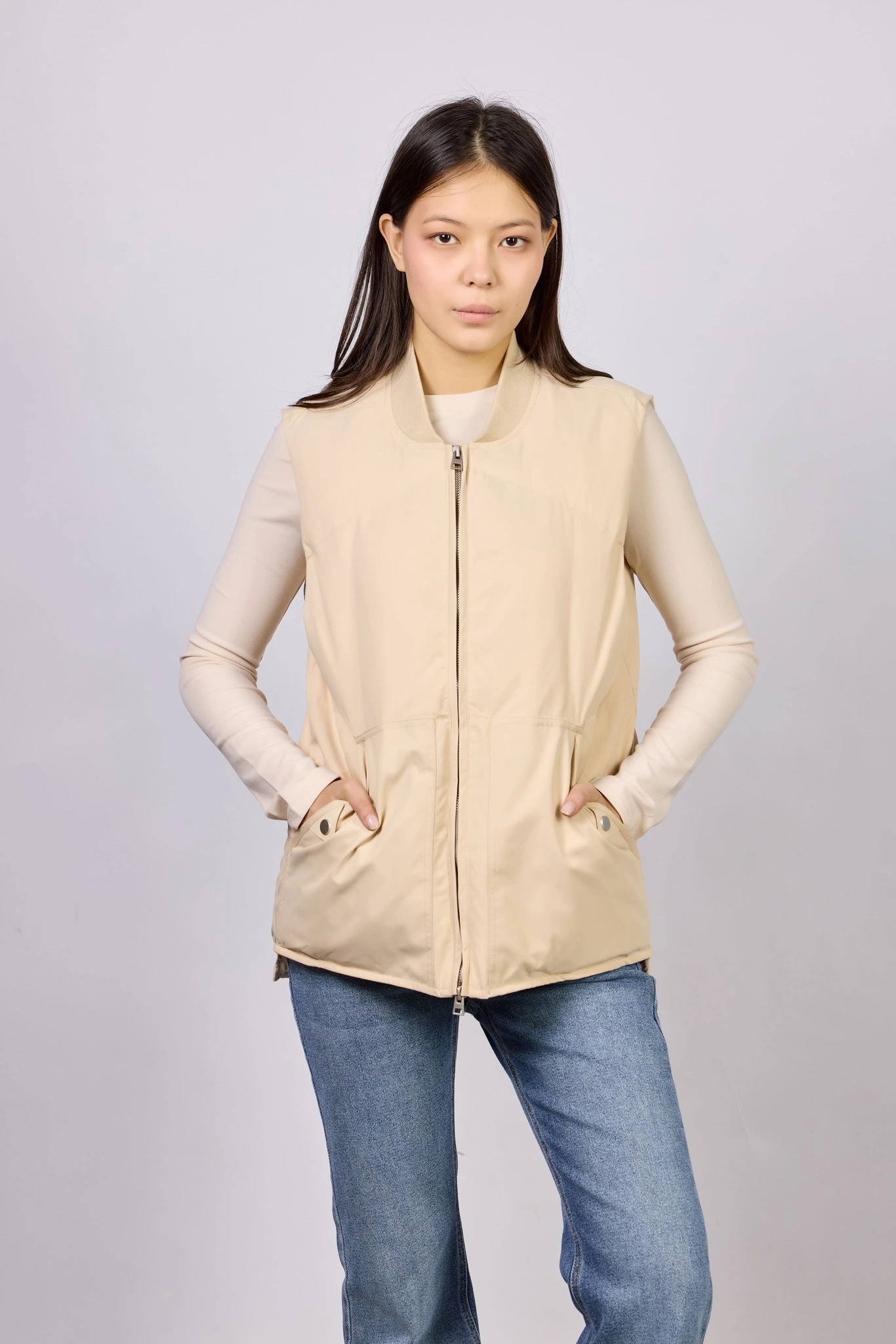 Жилетка бежевый для женщин 42290-15 58